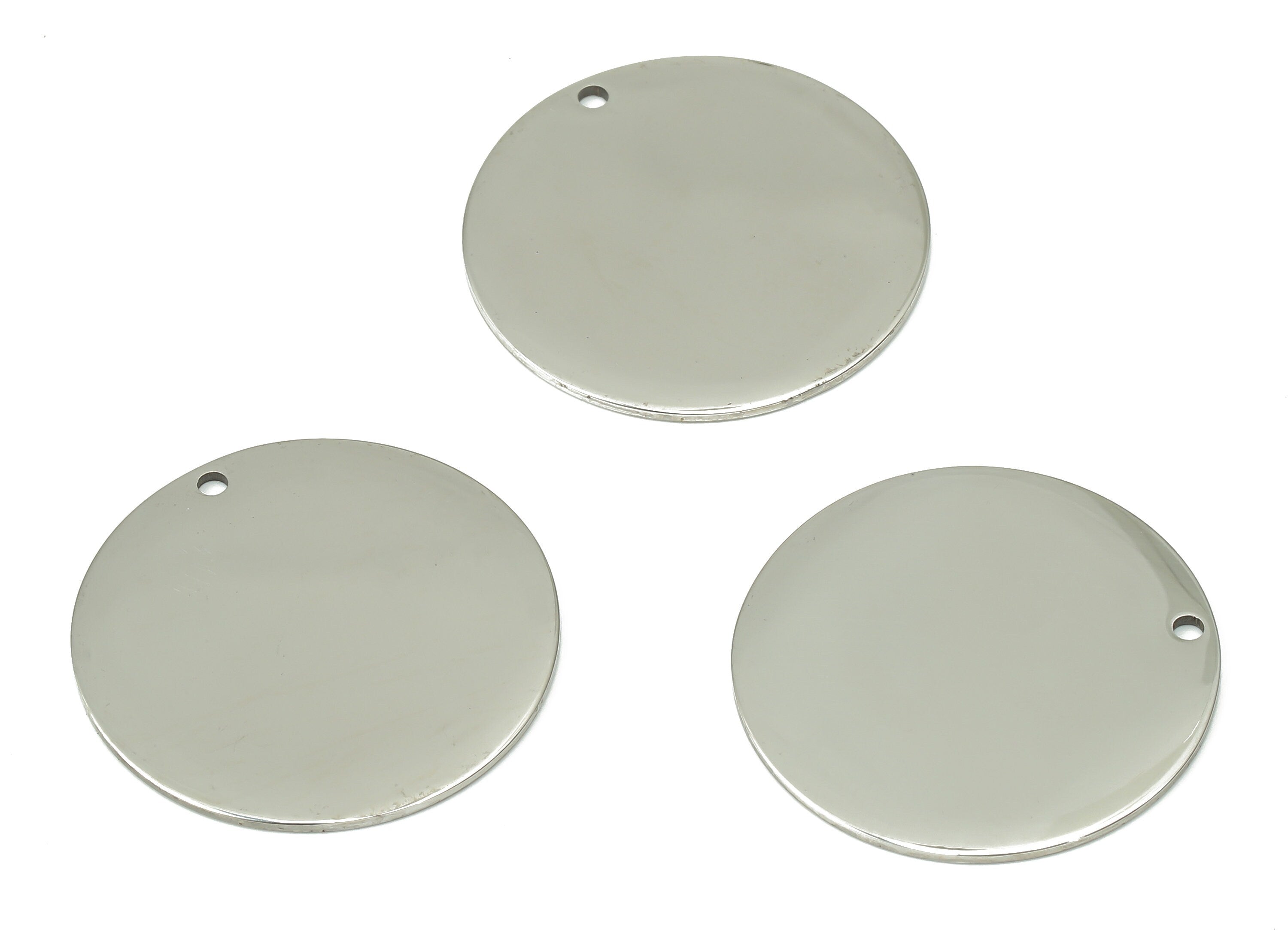 Stamping Blanks - 316 Stainless Steel Round Charms - Stainless Steel 316 Circle Pendant - Jewelry Supplies - 24.85x24.85x0.87mm - SS1379-25 - DOMEDBAZAAR