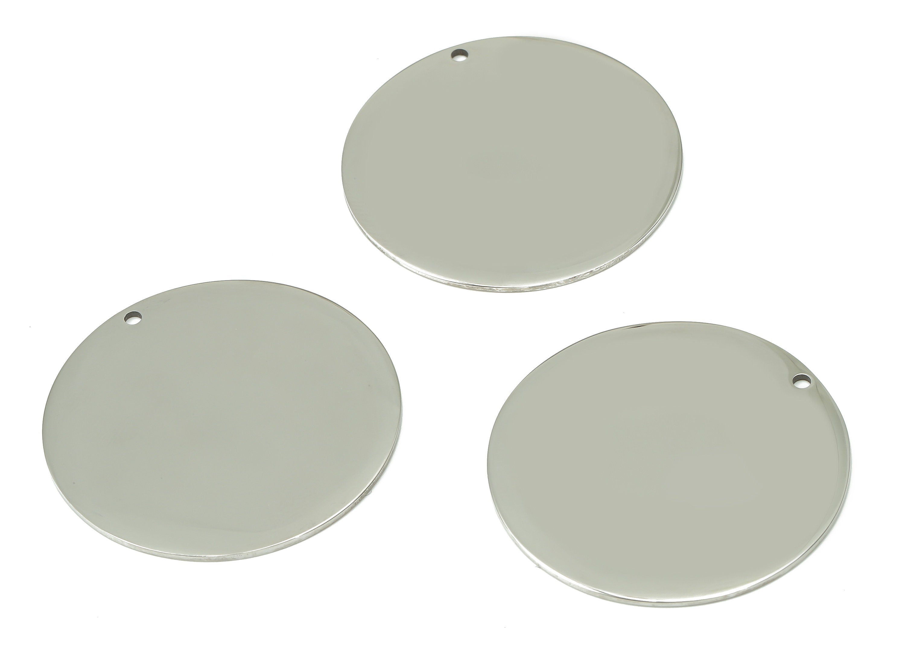 Stamping Blanks - 316 Stainless Steel Round Charms - Stainless Steel 316 Circle Pendant - Jewelry Supplies - 31.8x31.8x0.85mm - SS1379-32 - DOMEDBAZAAR