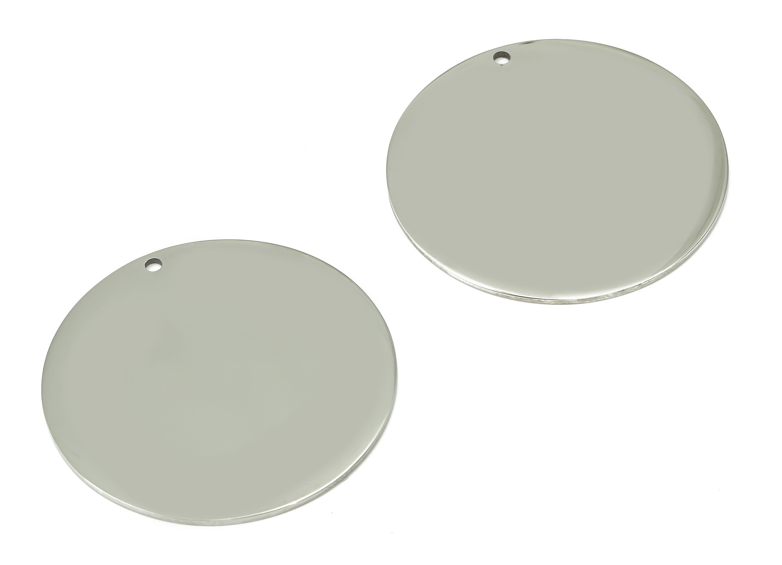 Stamping Blanks - 316 Stainless Steel Round Charms - Stainless Steel 316 Circle Pendant - Jewelry Supplies - 31.8x31.8x0.85mm - SS1379-32 - DOMEDBAZAAR