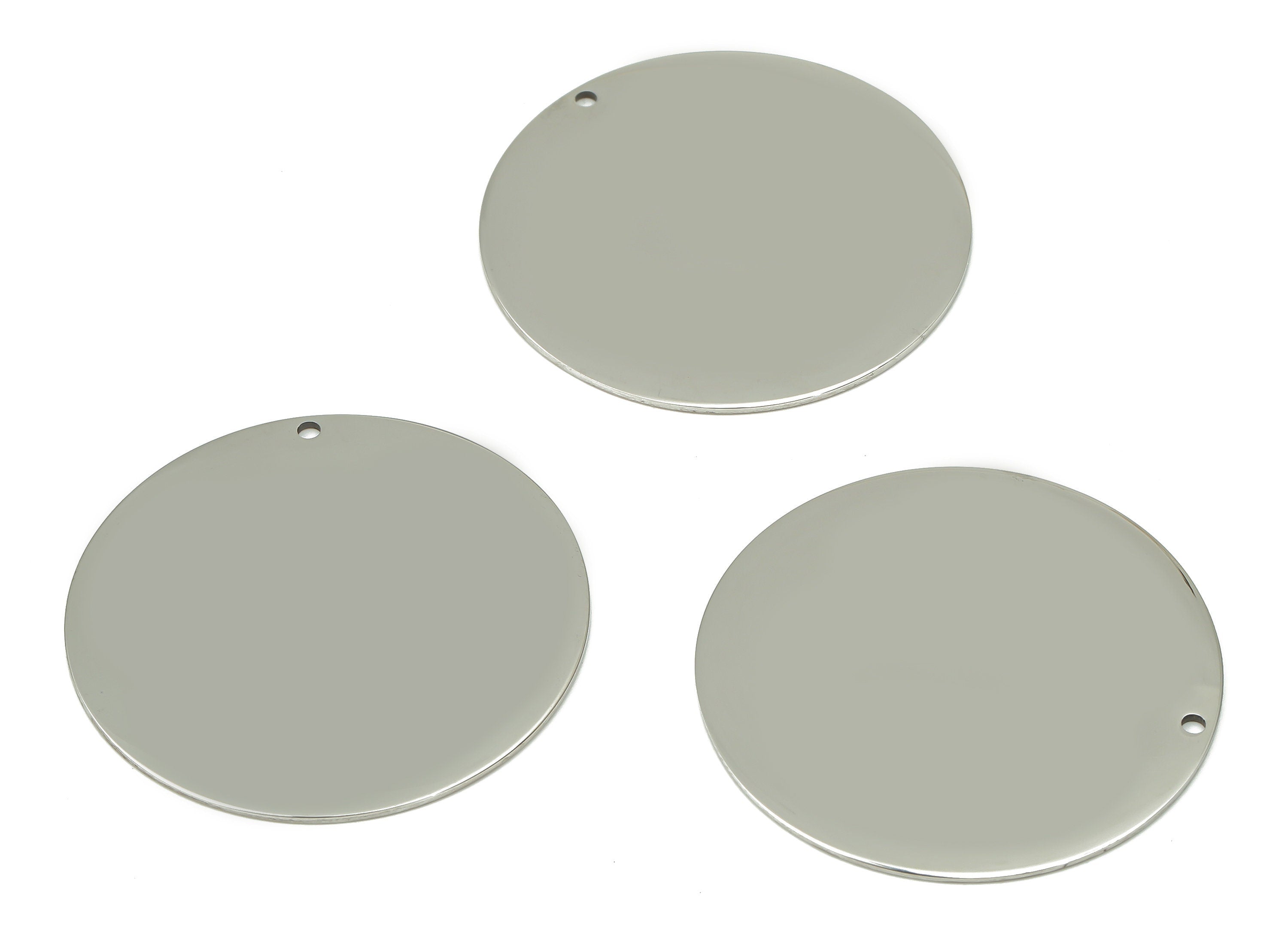 Stamping Blanks - 316 Stainless Steel Round Charms - Stainless Steel 316 Circle Pendant - Jewelry Supplies - 34.78x34.78x0.84mm - SS1379-35 - DOMEDBAZAAR