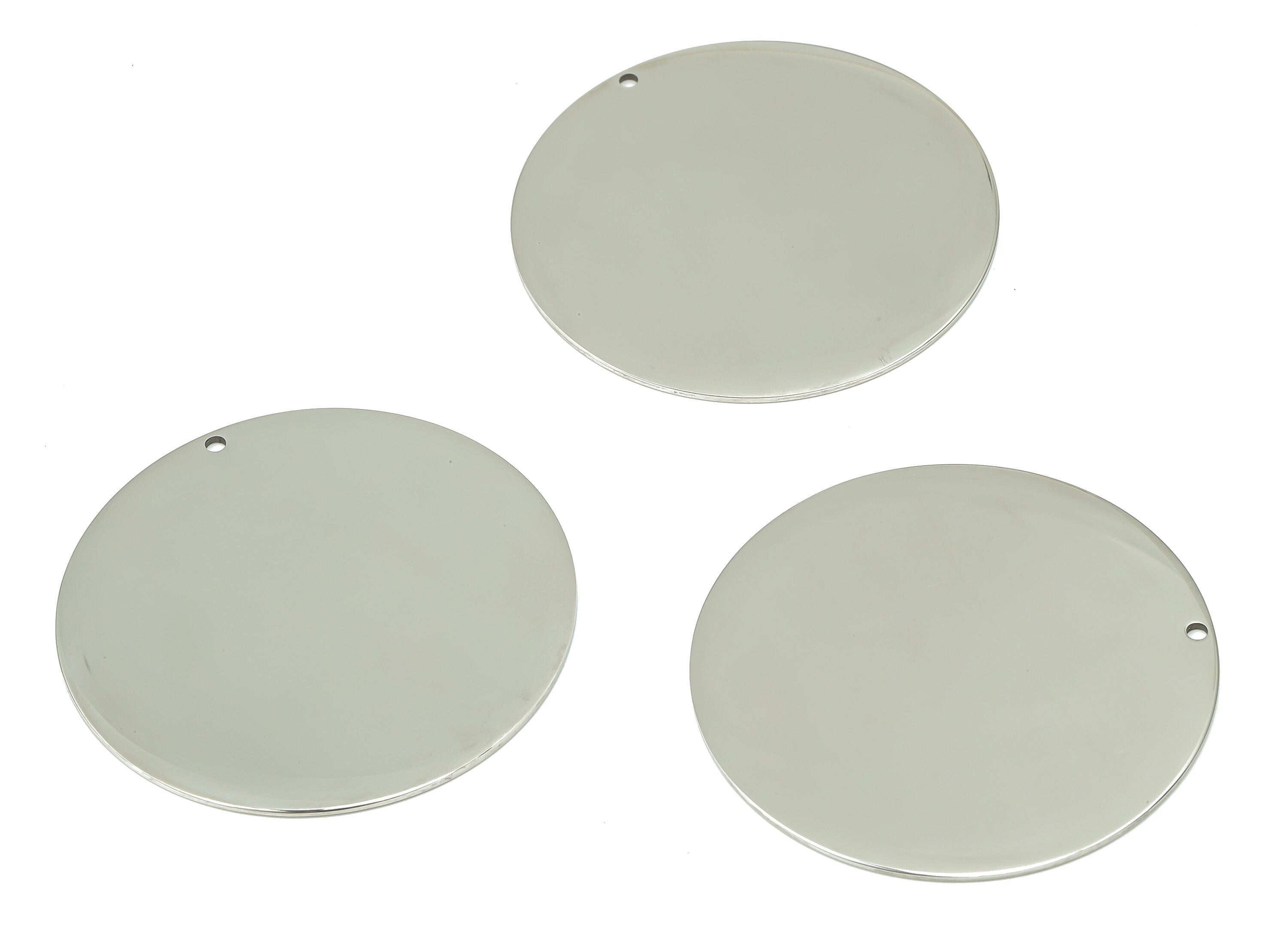 Stamping Blanks - 316 Stainless Steel Round Charms - Stainless Steel 316 Circle Pendant - Jewelry Supplies - 39.48x39.48x0.88mm - SS1379-40 - DOMEDBAZAAR