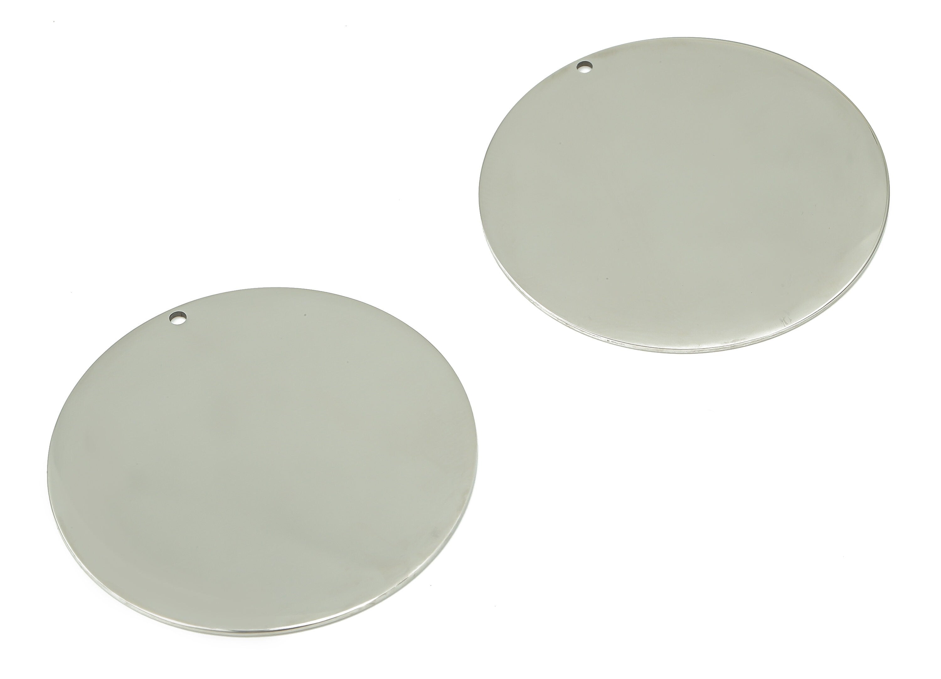 Stamping Blanks - 316 Stainless Steel Round Charms - Stainless Steel 316 Circle Pendant - Jewelry Supplies - 39.48x39.48x0.88mm - SS1379-40 - DOMEDBAZAAR