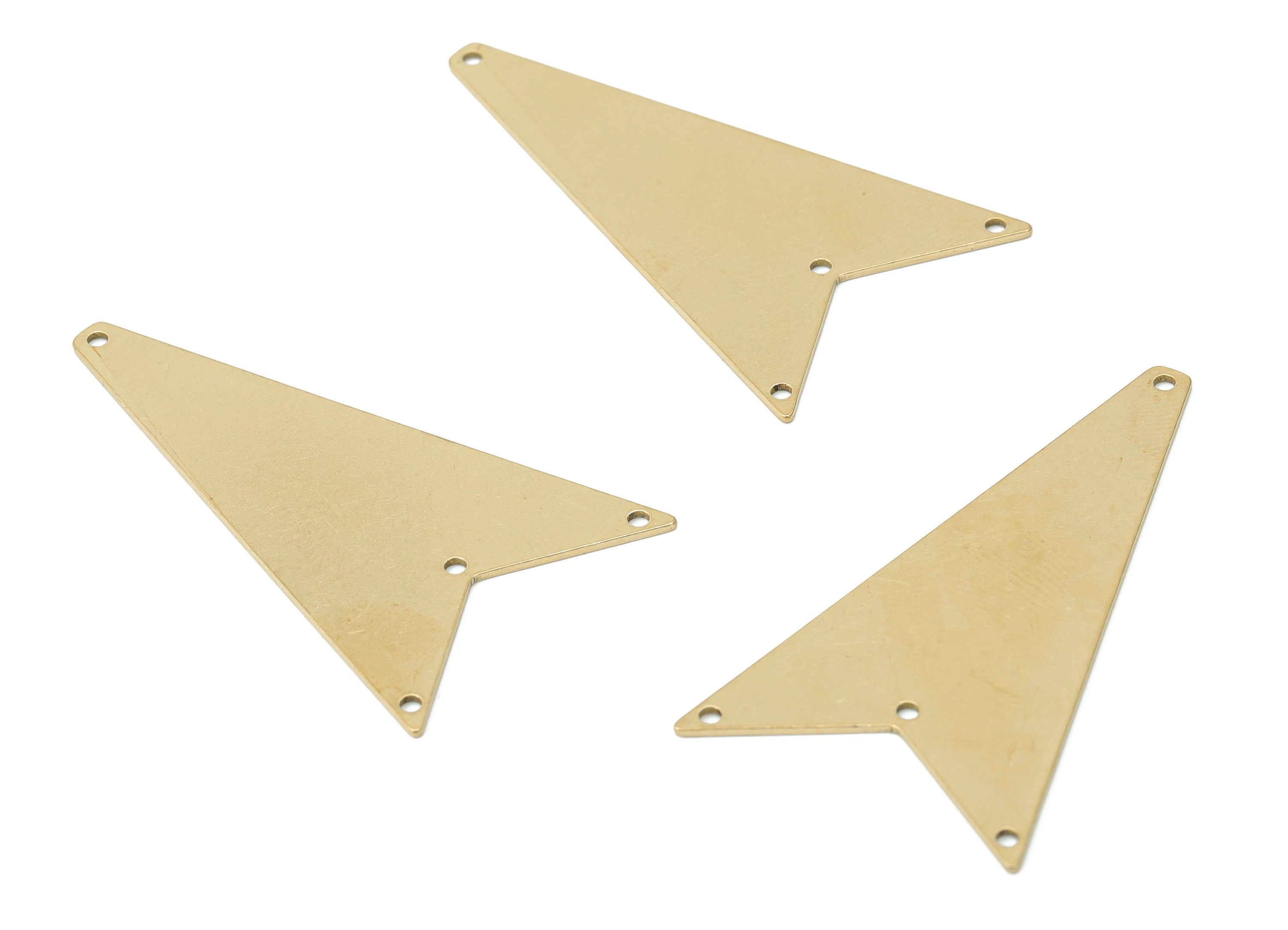 Personalized stamping blank - Brass Triangle Earring Connectors - Raw Brass Triangle Charms - Jewelry Supplies - 49.04x27.69x0.71mm - PP5214 - DOMEDBAZAAR
