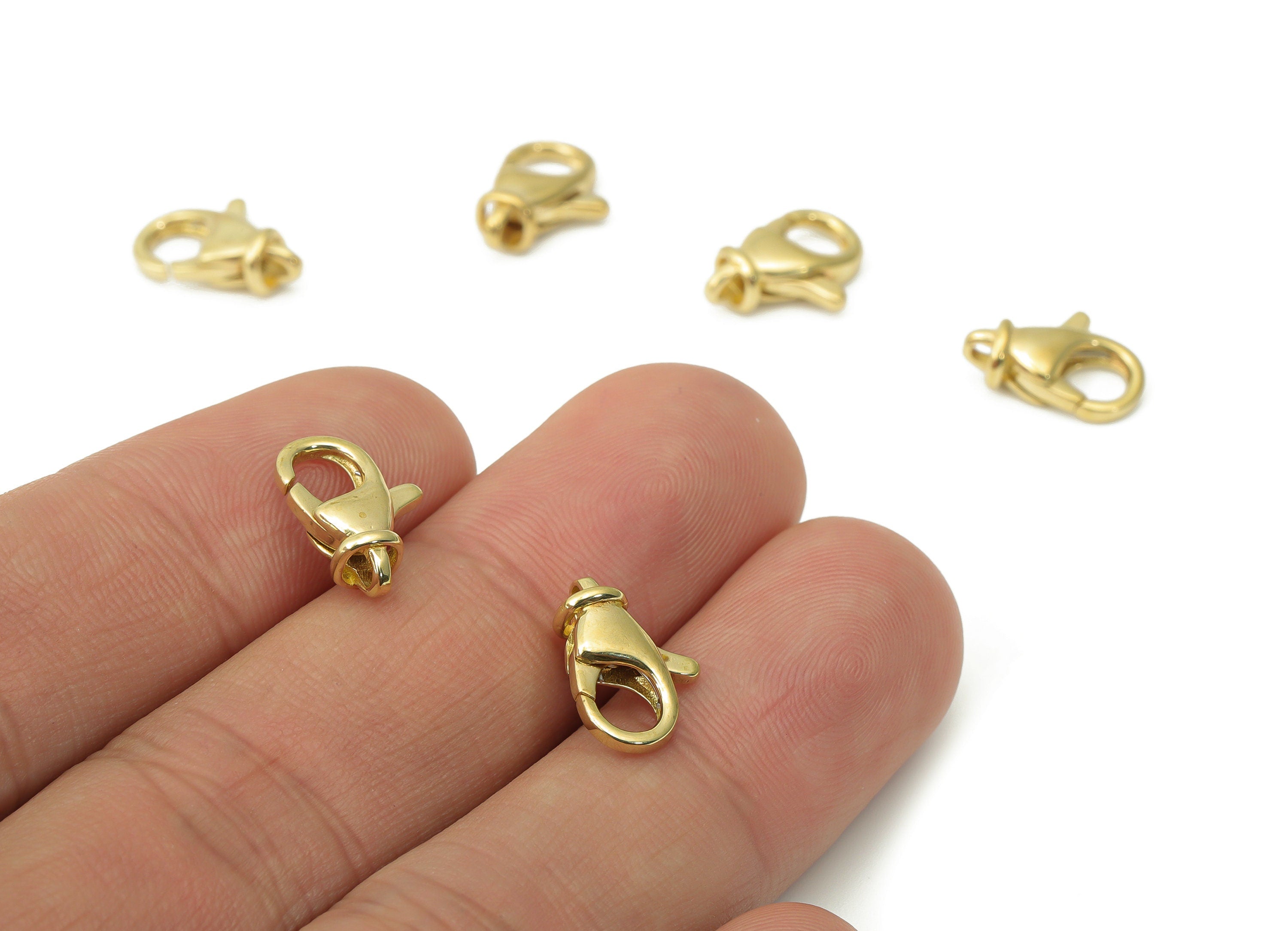 Raw Brass Lobster Claw - Brass Trigger Clasps – Jewelry Clasps - Brass Parrot Clasps - Jewelry Making Supplies - 13.19x9.06x4.77mm - PP5265 - DOMEDBAZAAR