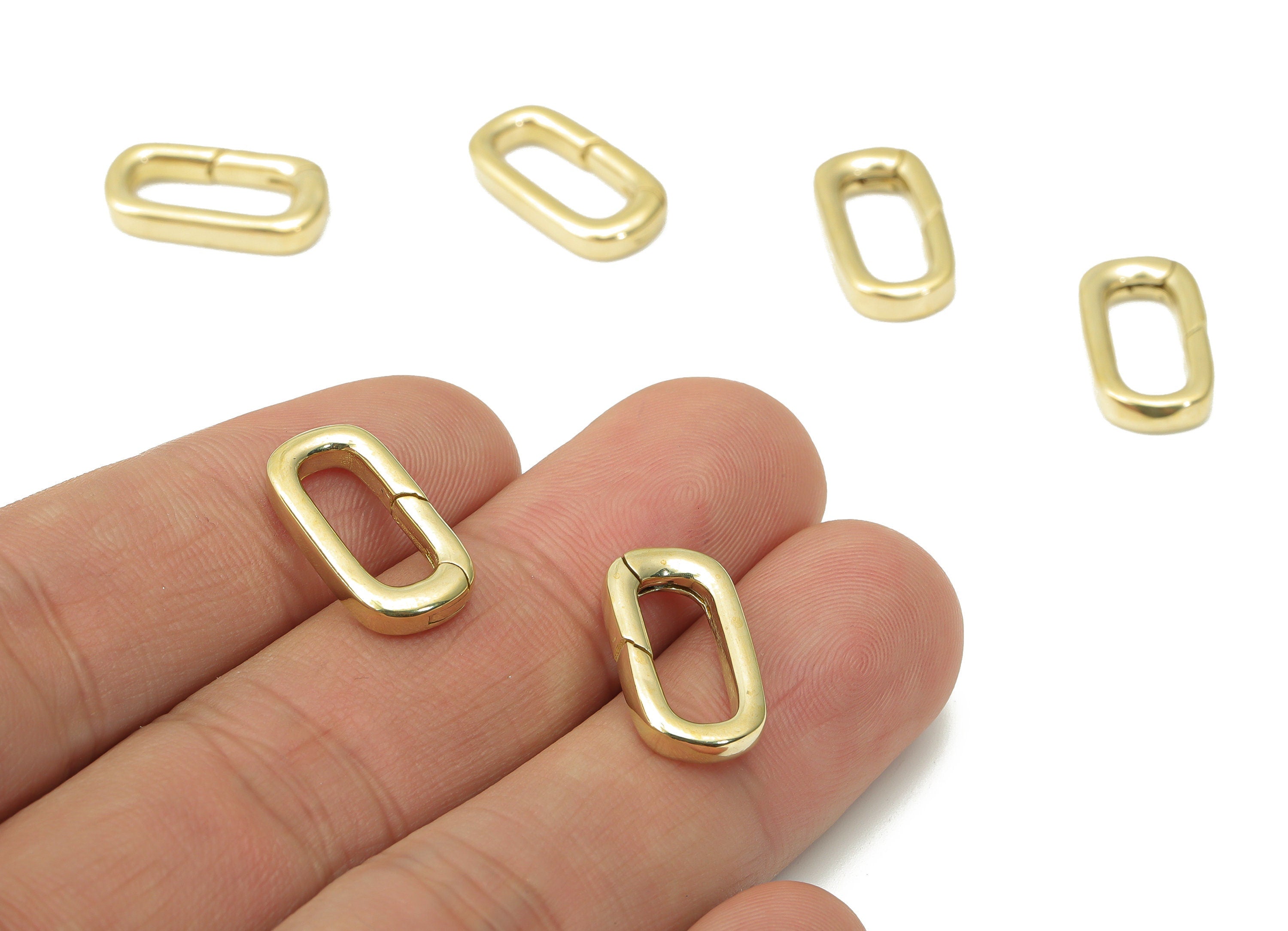 Raw Brass Long Oval Lobster Claw - Brass Trigger Clasps - Brass Oval Clasp – Jewelry Making Supplies - 18x9.44x3.03mm - PP5223 - DOMEDBAZAAR