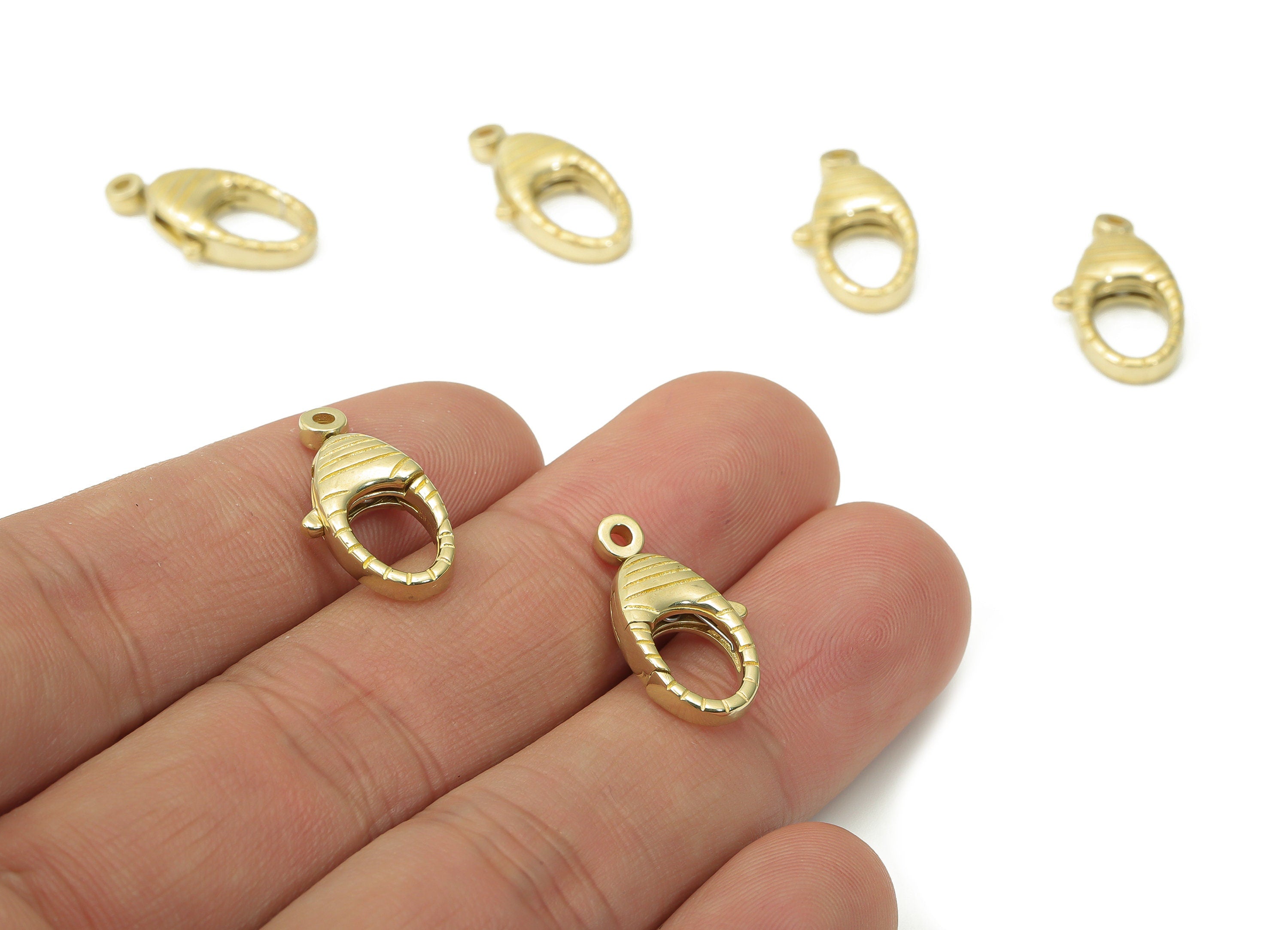 Raw Brass Texture Lobster Claw - Brass Trigger Clasps – Jewelry Clasps - Brass Parrot Clasps - Jewelry Supplies - 19x10.29x3.82mm - PP5254 - DOMEDBAZAAR