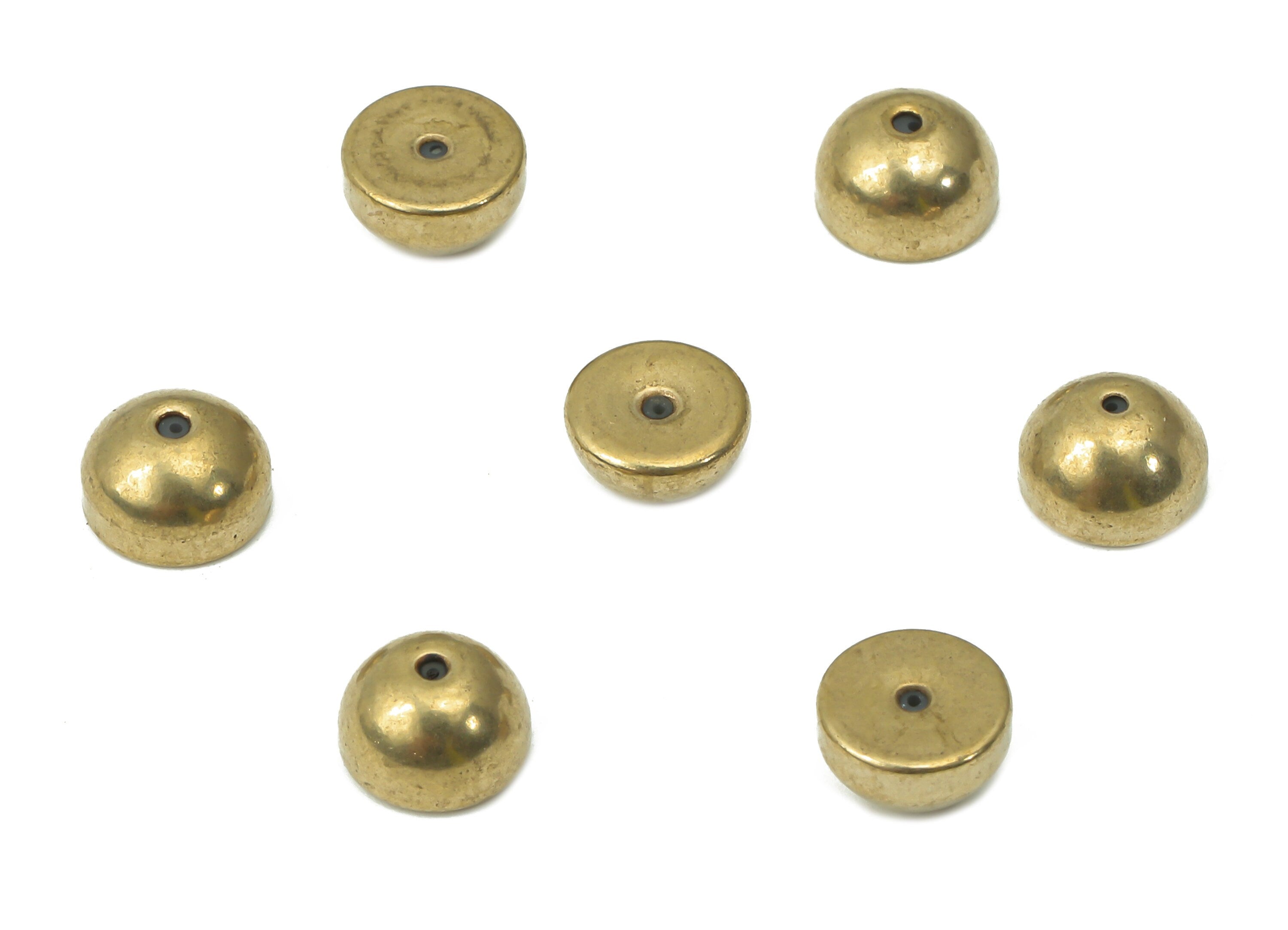 Brass Bead Earring Backs - Raw Brass Bead Rubber Stopper - Ear Nuts - Ear Wire Backs - Jewelry Making Supplies - 6.92x4.1x4.1mm - PP7356 - DOMEDBAZAAR