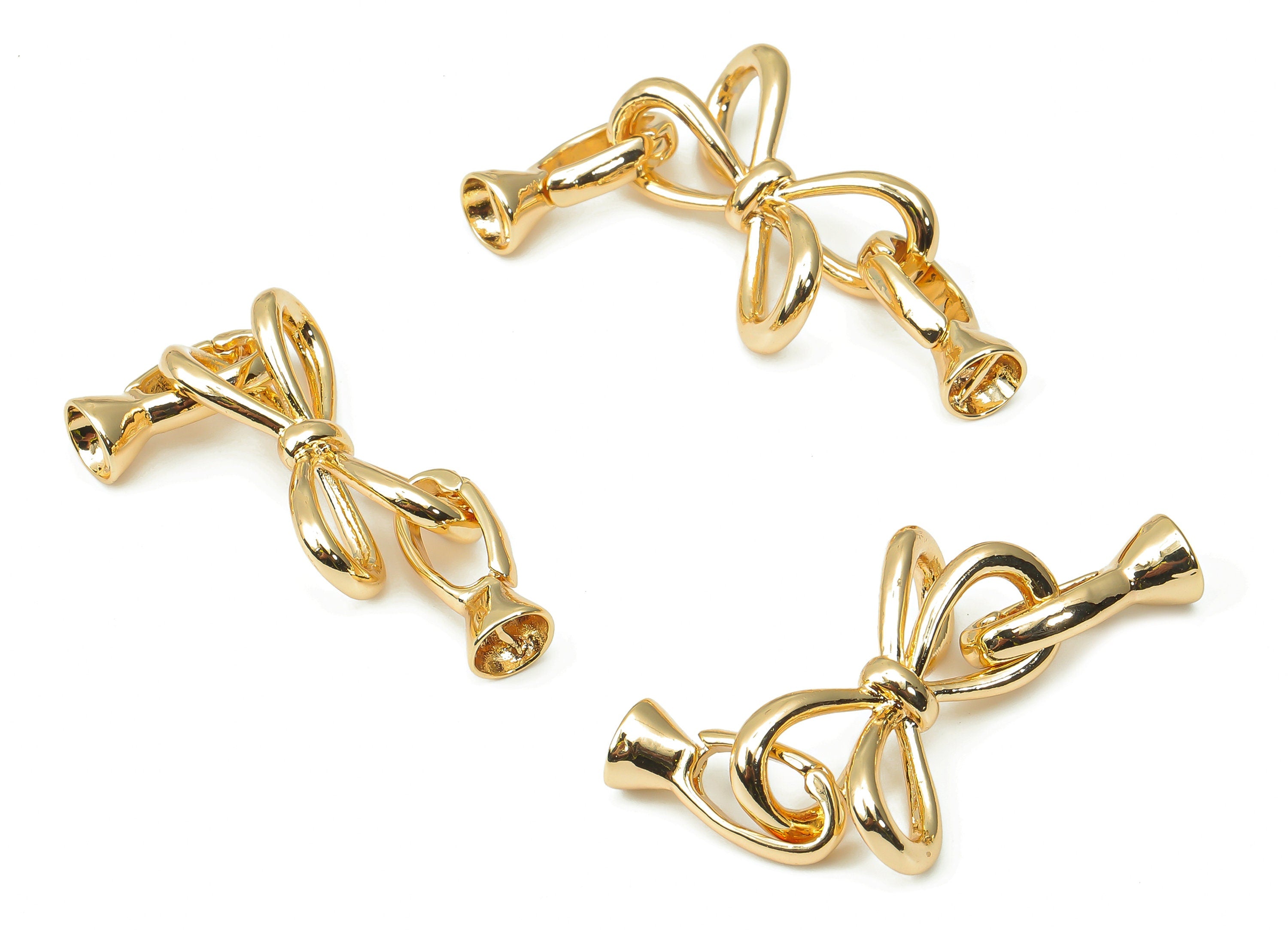 Brass Oval Toggle Clasp – Gold Bracelet Hook Connector Clasp - 18K Real Gold Plated Brass – Jewelry Supplies - 24.16x21.35x2.24mm - RGP4492 - DOMEDBAZAAR