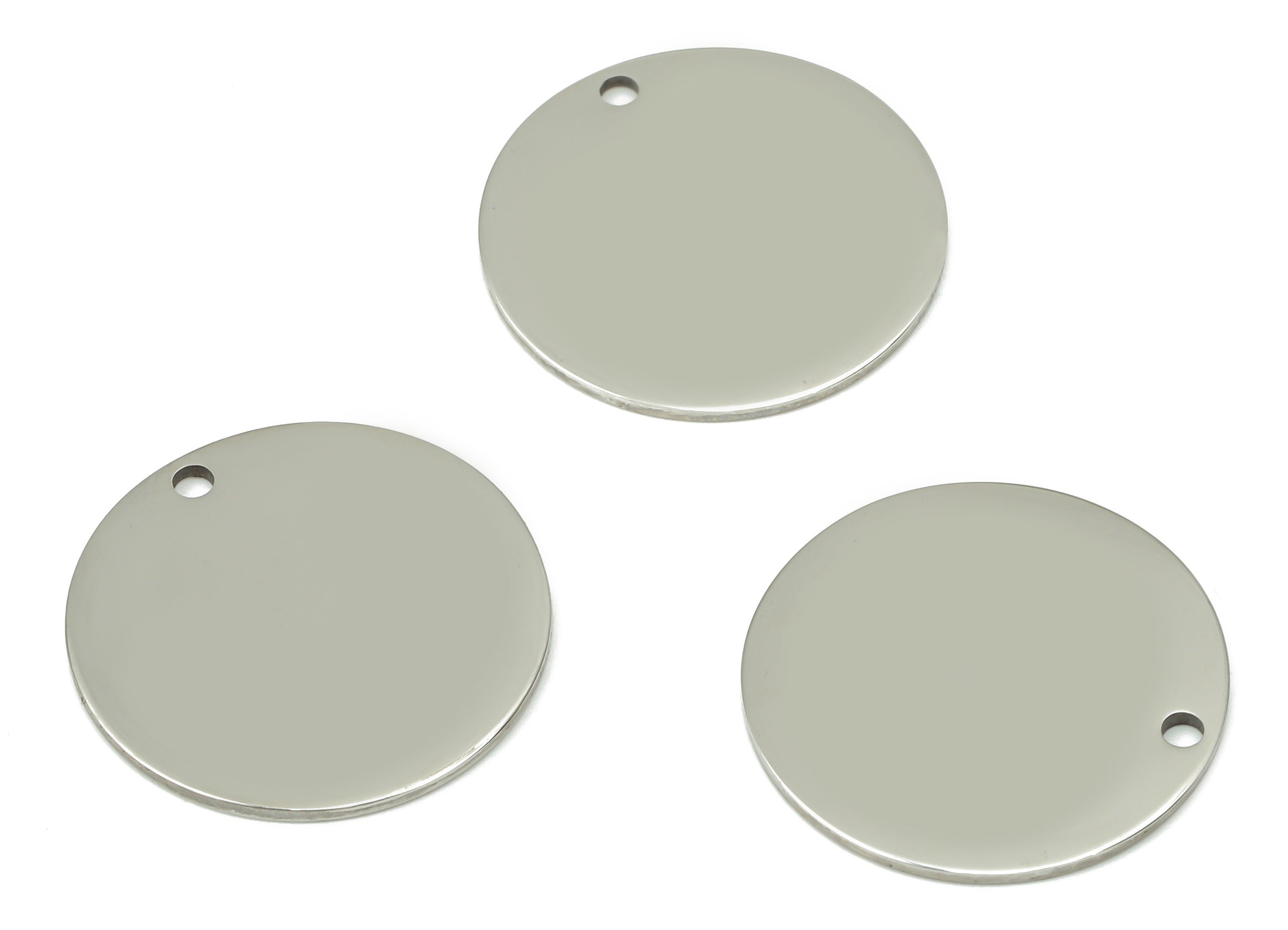 Stamping Blanks - 316 Stainless Steel Round Charms - Stainless Steel 316 Circle Pendant - Jewelry Supplies - 18.8x18.8x0.84mm - SS1379-19 - DOMEDBAZAAR