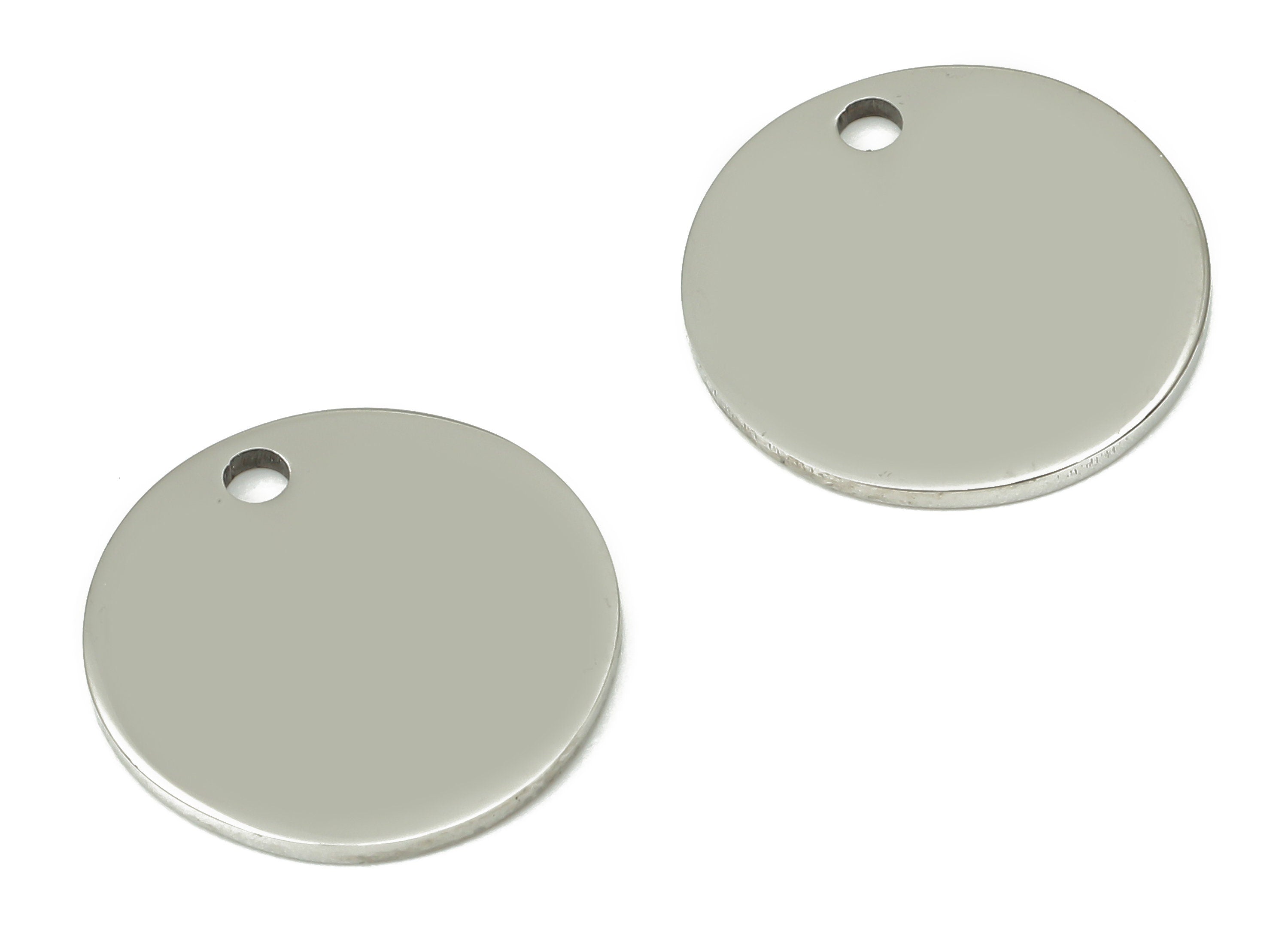 Stamping Blanks - 316 Stainless Steel Round Charms - Stainless Steel 316 Circle Pendant - Jewelry Supplies - 12.8x12.8x0.84mm - SS1379-13 - DOMEDBAZAAR