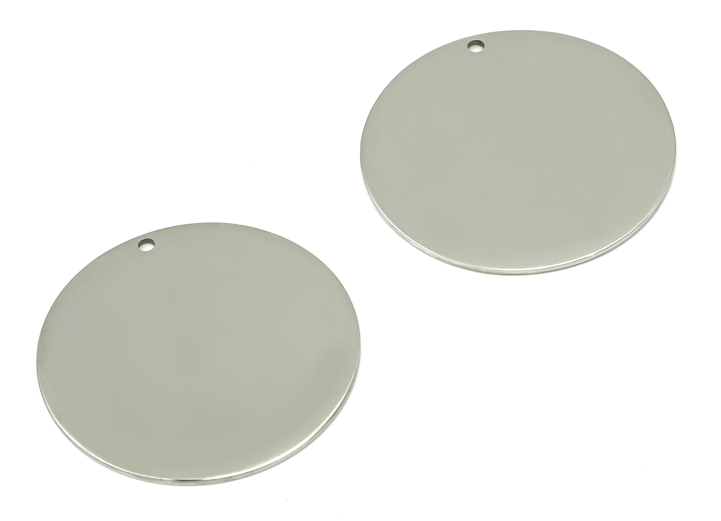 Stamping Blanks - 316 Stainless Steel Round Charms - Stainless Steel 316 Circle Pendant - Jewelry Supplies - 29.71x29.71x0.9mm - SS1379-30 - DOMEDBAZAAR