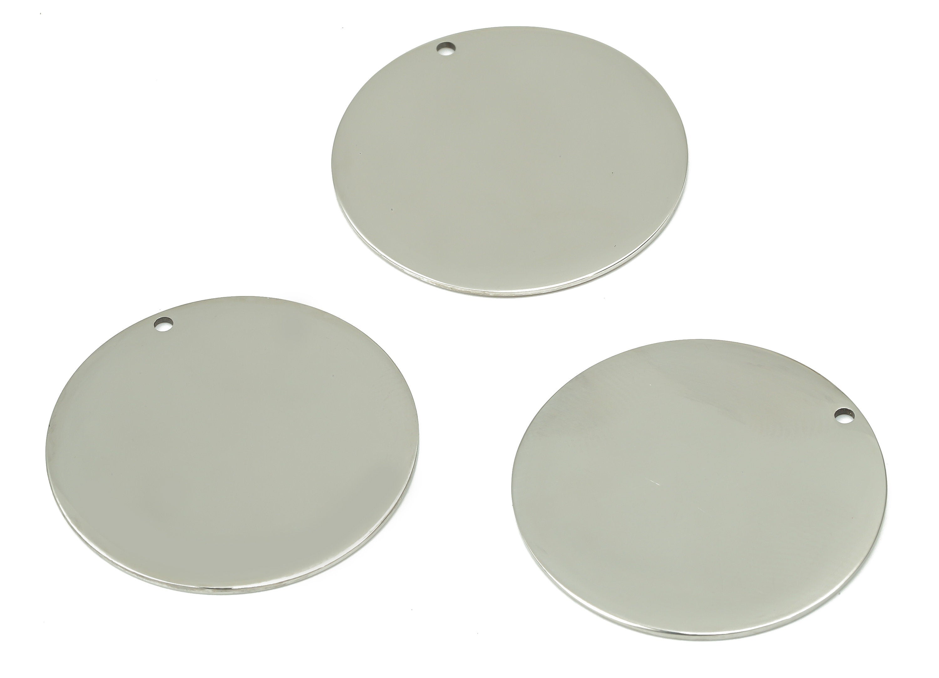 Stamping Blanks - 316 Stainless Steel Round Charms - Stainless Steel 316 Circle Pendant - Jewelry Supplies - 29.71x29.71x0.9mm - SS1379-30 - DOMEDBAZAAR