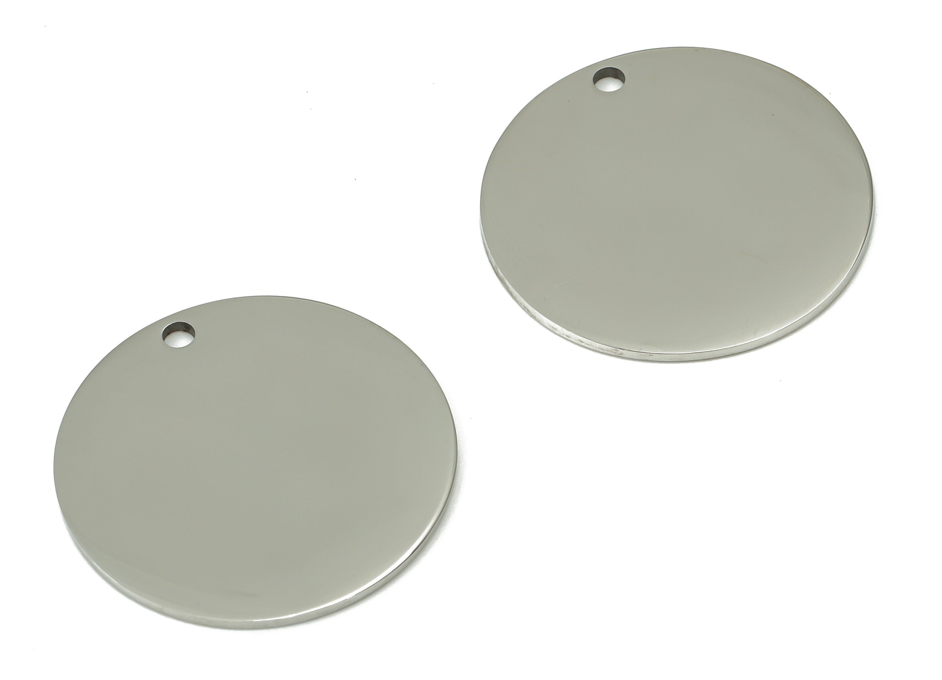 Stamping Blanks - 316 Stainless Steel Round Charms - Stainless Steel 316 Circle Pendant - Jewelry Supplies - 19.83x19.83x0.83mm - SS1379-20 - DOMEDBAZAAR