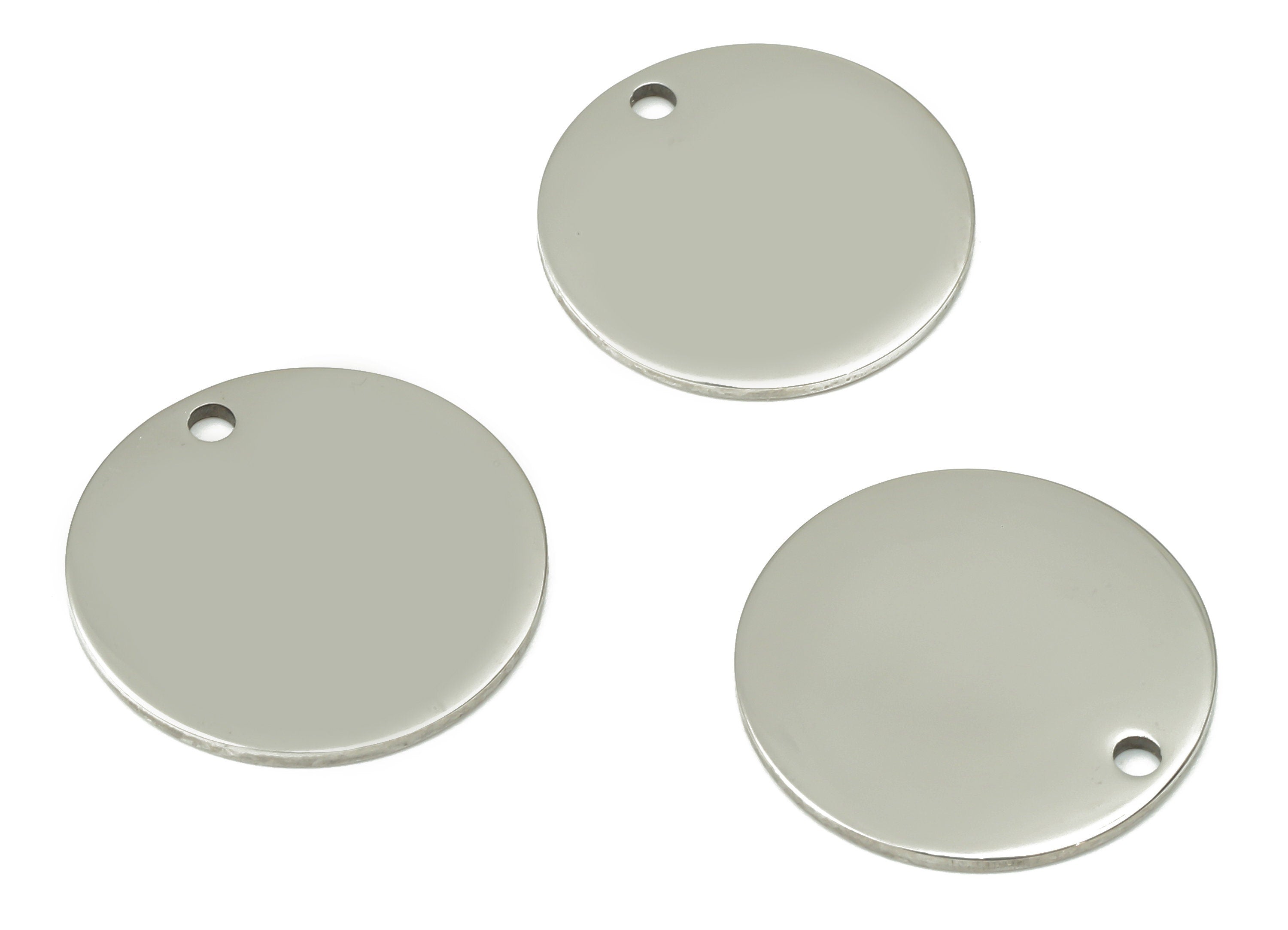 Stamping Blanks - 316 Stainless Steel Round Charms - Stainless Steel 316 Circle Pendant - Jewelry Supplies - 14.86x14.86x0.84mm - SS1379-15 - DOMEDBAZAAR