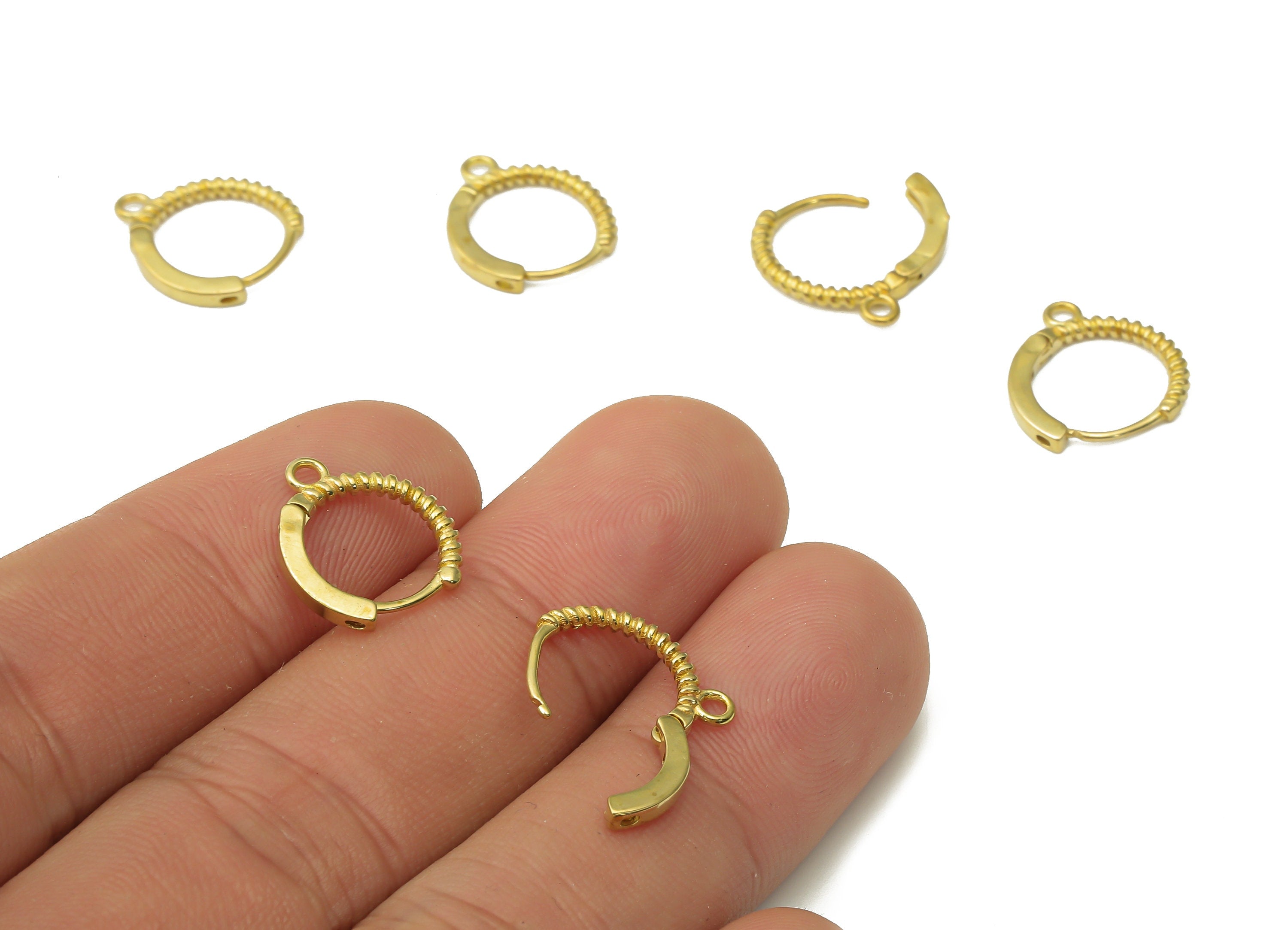 Raw Brass Round Stud Earring - Brass Earring Hoop Huggie - Geometric Earring - Brass Findings - Jewelry Supplies -13.51x13.51x1.77mm- PP7582 - DOMEDBAZAAR