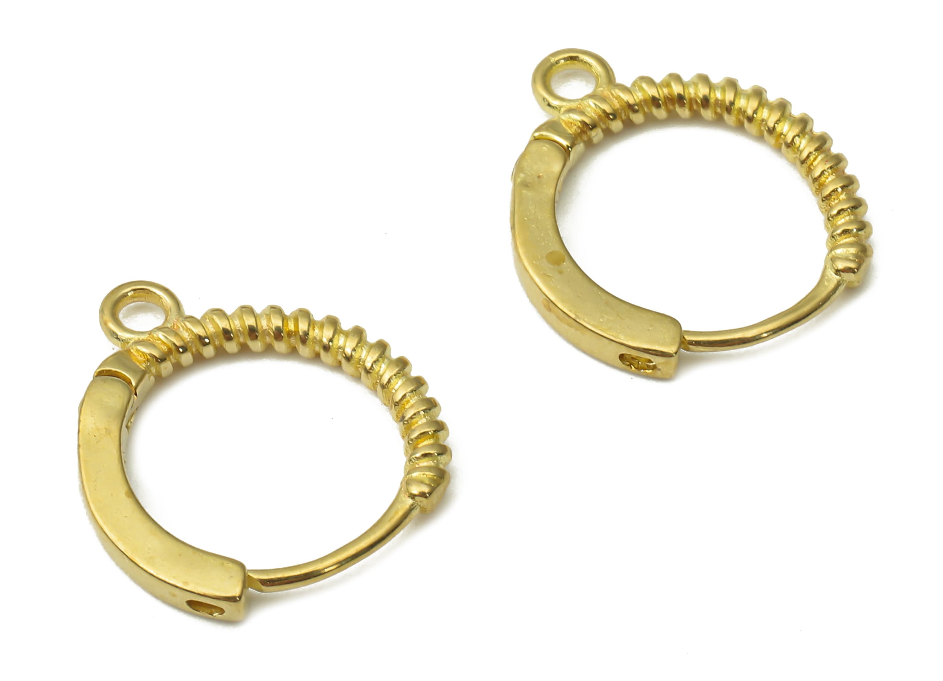 Raw Brass Round Stud Earring - Brass Earring Hoop Huggie - Geometric Earring - Brass Findings - Jewelry Supplies -13.51x13.51x1.77mm- PP7582 - DOMEDBAZAAR