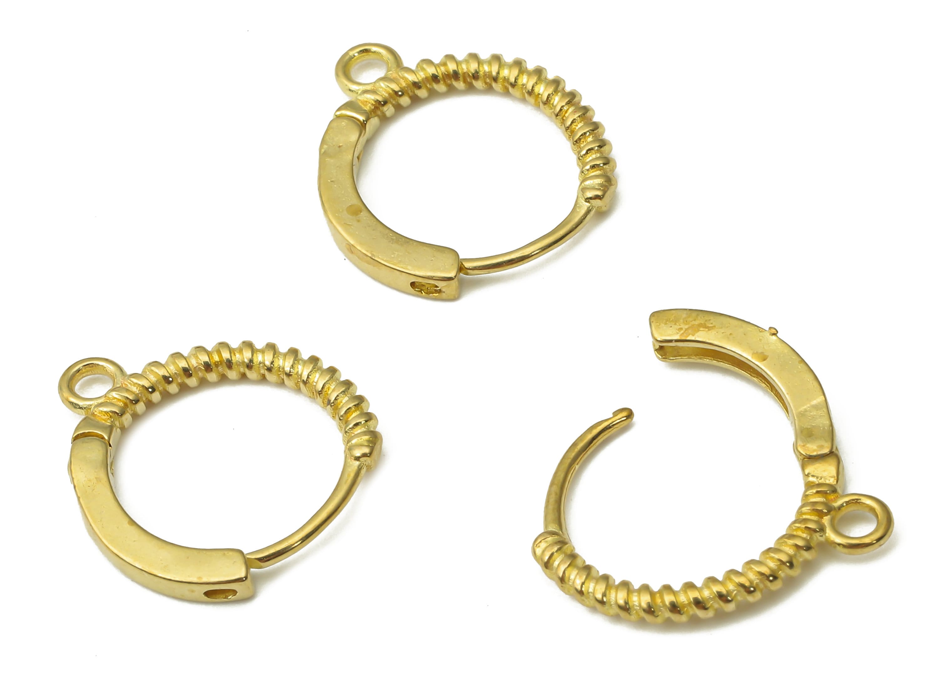 Raw Brass Round Stud Earring - Brass Earring Hoop Huggie - Geometric Earring - Brass Findings - Jewelry Supplies -13.51x13.51x1.77mm- PP7582 - DOMEDBAZAAR