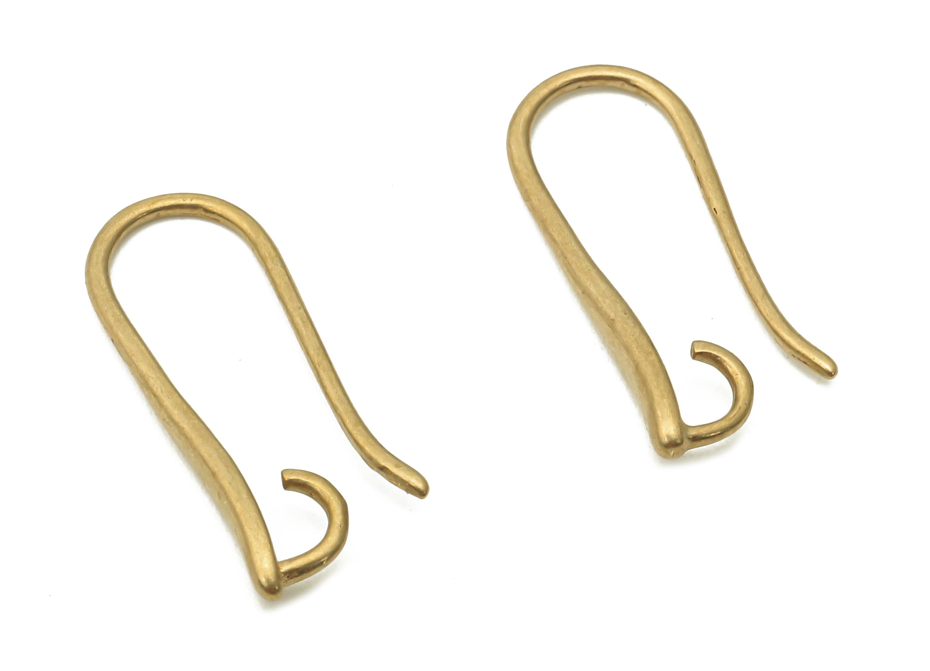 Brass Earrings Wires - Raw Brass Earrings Hook - Earrings Findings - Brass Earrings - 20.74x7.46x2.04mm - PP7789 - DOMEDBAZAAR