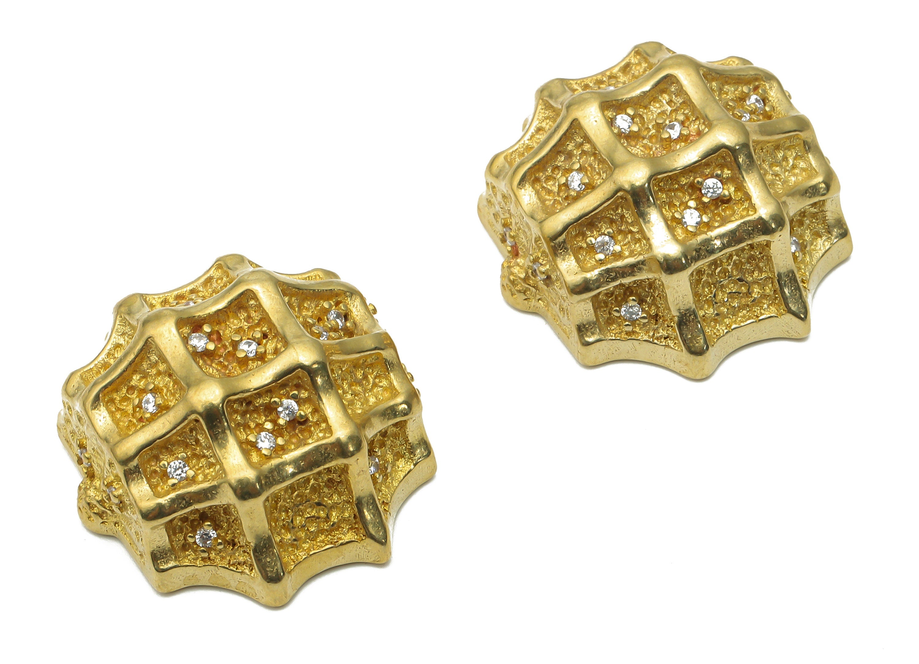 Brass Textured Half Ball Earring Charm - Raw Brass Semi Circle Pendant - Brass Thick Charm - Brass Big Charm - 24.38x22.23x11.18mm - PP7717 - DOMEDBAZAAR