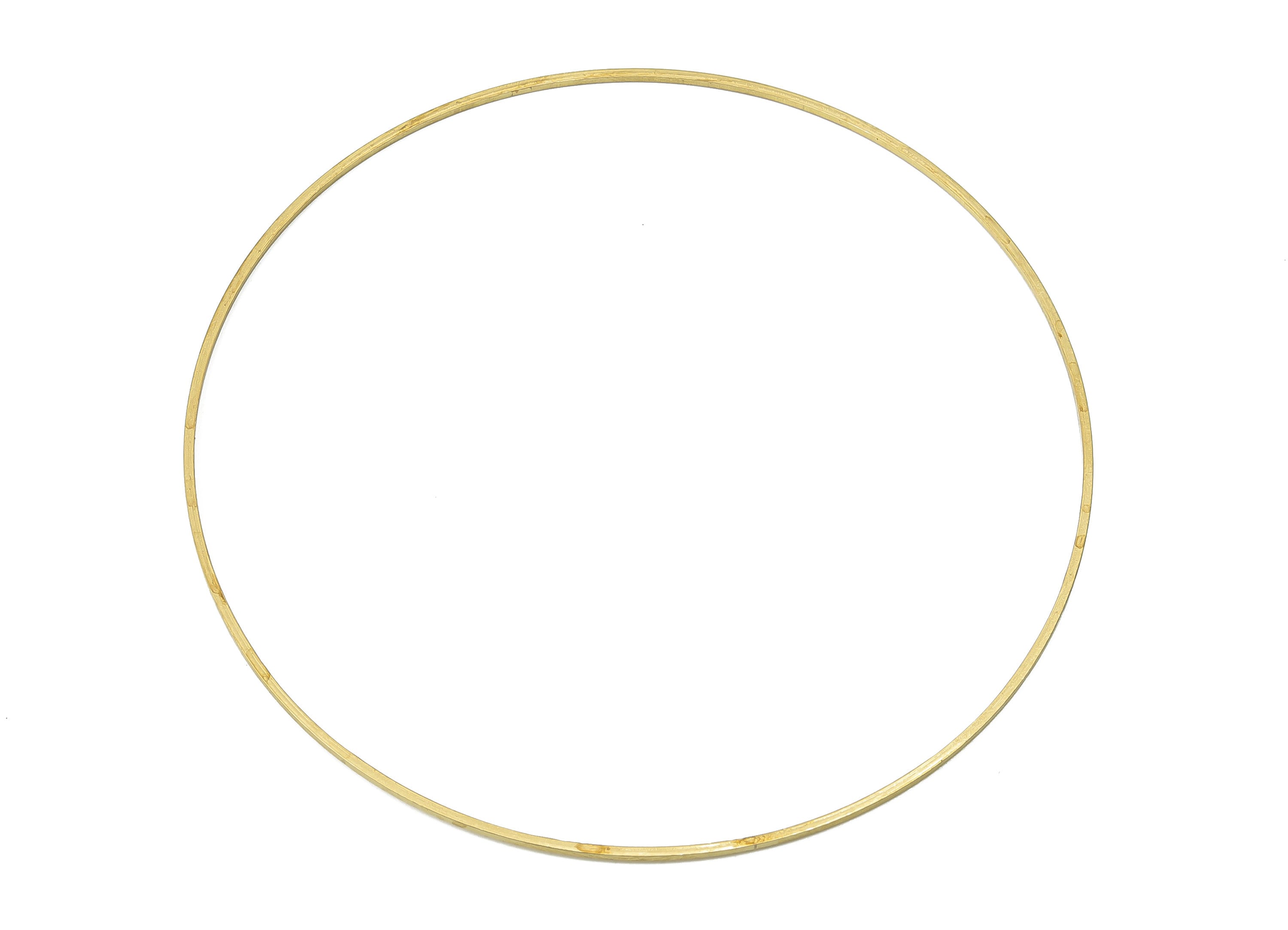 Brass Circle Connector - Raw Brass Round Charm - Closed Ring - Earring Hoop Link - 80x1x1mm - PP4138-80 - DOMEDBAZAAR