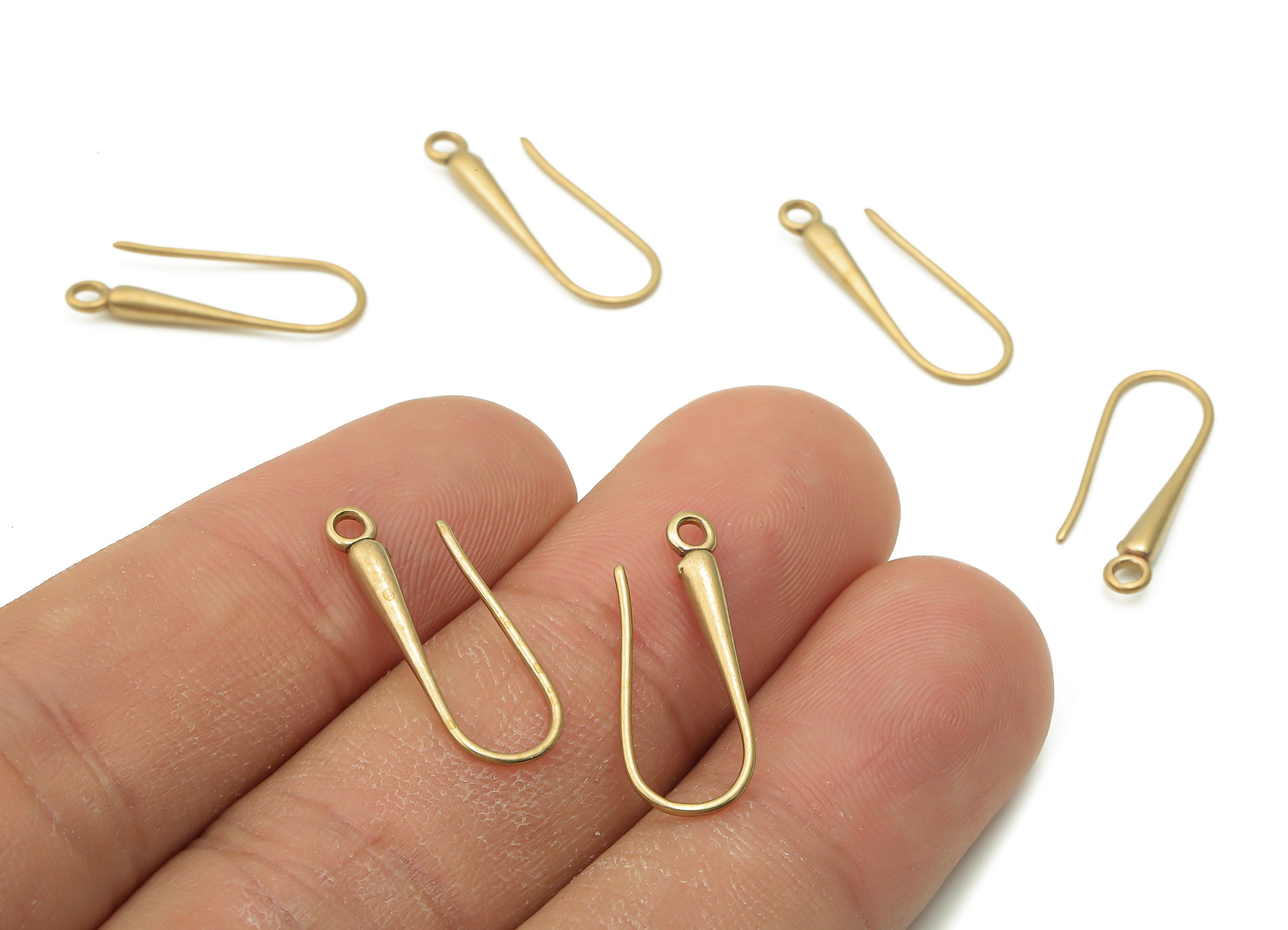 Brass Earrings Wires - Raw Brass U Earrings Hook - Earrings Findings - Brass U Hook Earring - 20.77x7.24x2.27mm - PP7784 - DOMEDBAZAAR