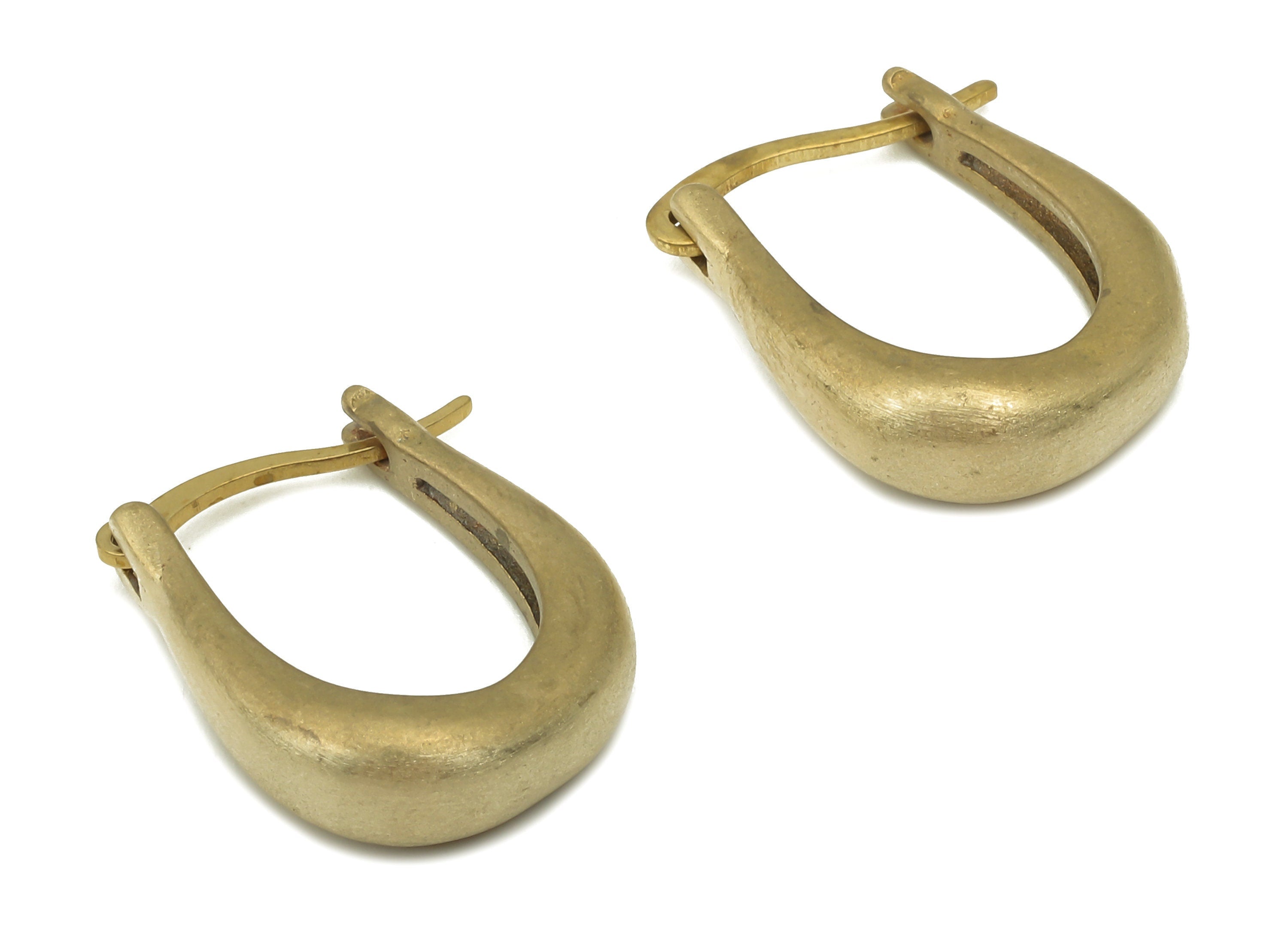Brass U Stud Earrings - Raw Brass U horsehoe Ear Hooks - Brass Stud Earrings - Brass Earring Findings - 17.36x14.12x2.8mm - PP7856 - DOMEDBAZAAR