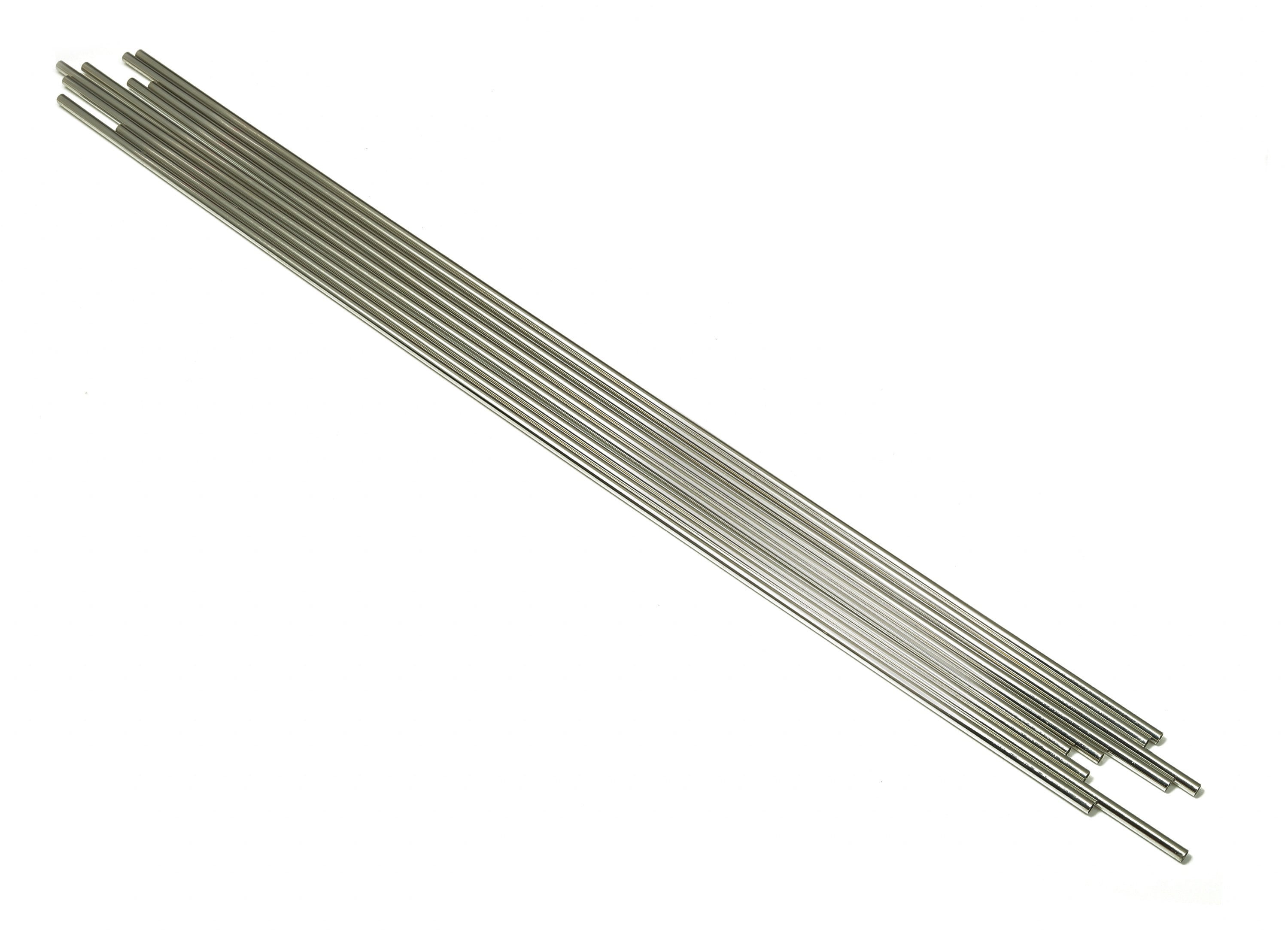 Silver Tone Himmeli Tubes - Brass Round Himmeli DIY Tube Beads - Circle Pipes for Geometric - For Air Plants -2.5x0.2x275mm- PP4569S-275 - DOMEDBAZAAR