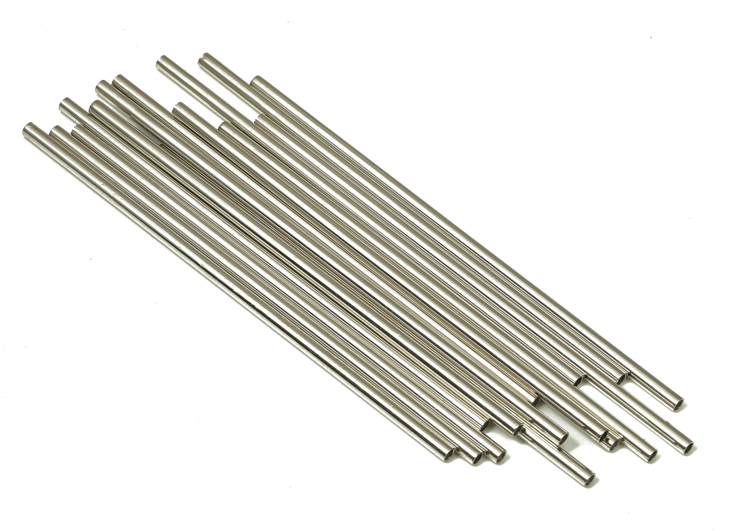 Silver Tone Himmeli Tubes - Brass Round Himmeli DIY Tube Beads - Circle Pipes for Geometric - For Air Plants - 2x0.2x70mm- PP4568S-70 - DOMEDBAZAAR