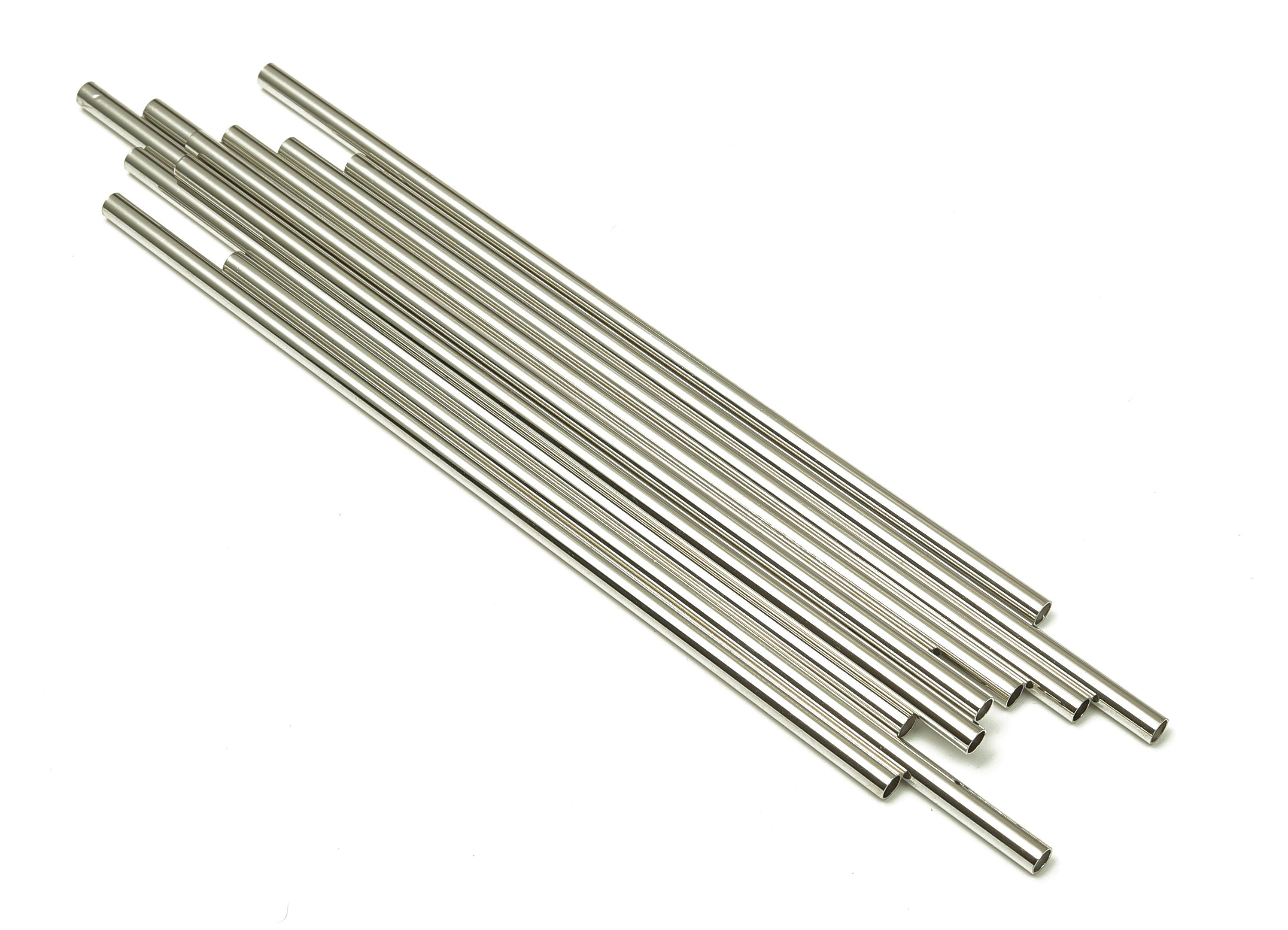 Silver Tone Himmeli Tubes - Brass Round Himmeli DIY Tube Beads - Circle Pipes for Geometric - For Air Plants - 2.5x0.2x90mm- PP4569S-90 - DOMEDBAZAAR