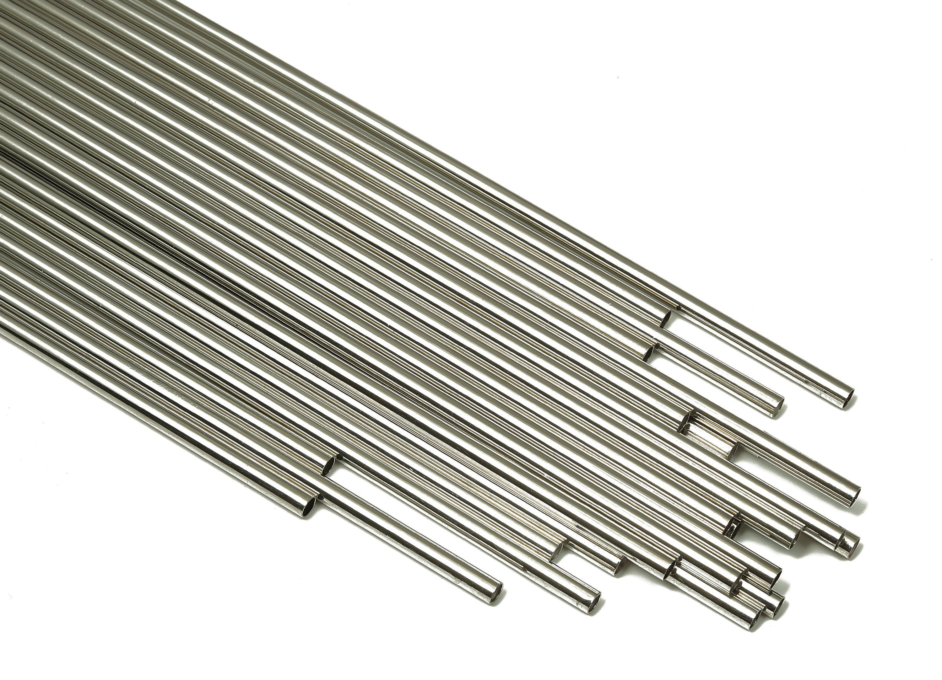 Silver Tone Himmeli Tubes - Brass Round Himmeli DIY Tube Beads - Circle Pipes for Geometric - For Air Plants -3x0.2x200mm- PP4570S-200 - DOMEDBAZAAR