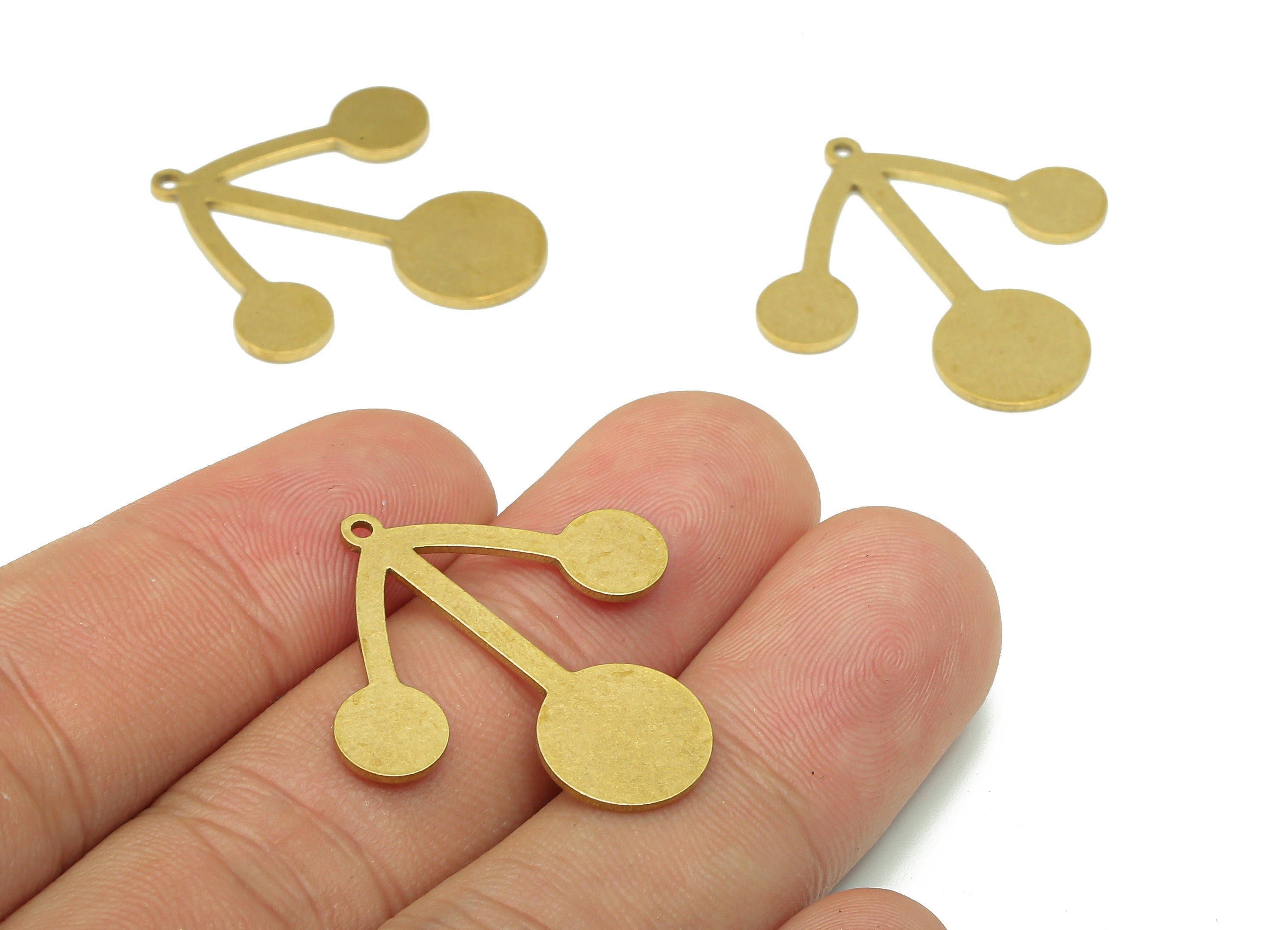 Brass Balloons Earring Charms - Raw Brass Cutout Earring - Pendant With Loop - Charm For Necklace - 29.9x28.34x0.9mm - PPA5340 - DOMEDBAZAAR