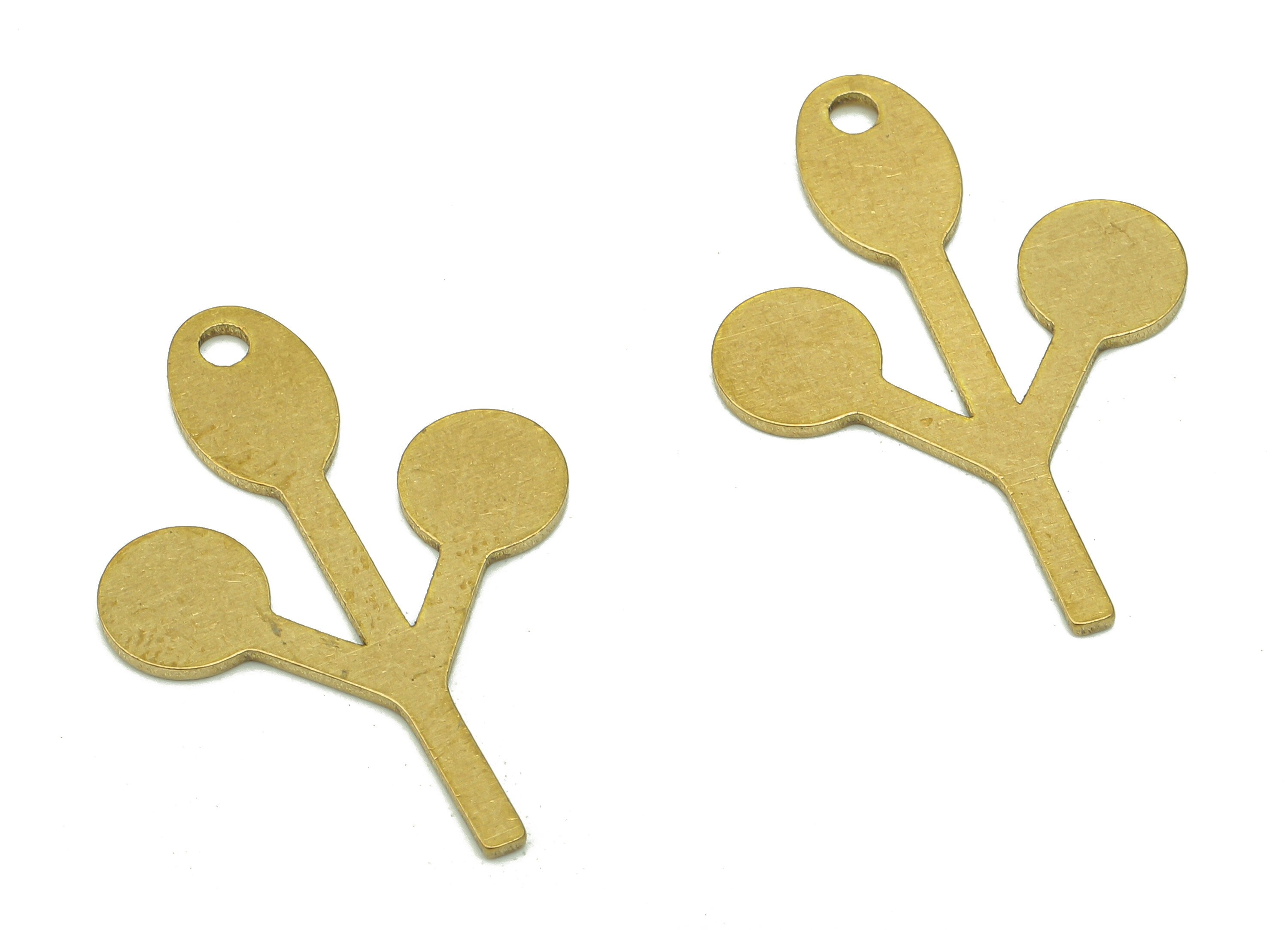 Brass Balloons Earring Charms - Raw Brass Cutout Earring - Pendant - Charm For Necklace - 27.78x19.68x0.9mm - PPA5337 - DOMEDBAZAAR