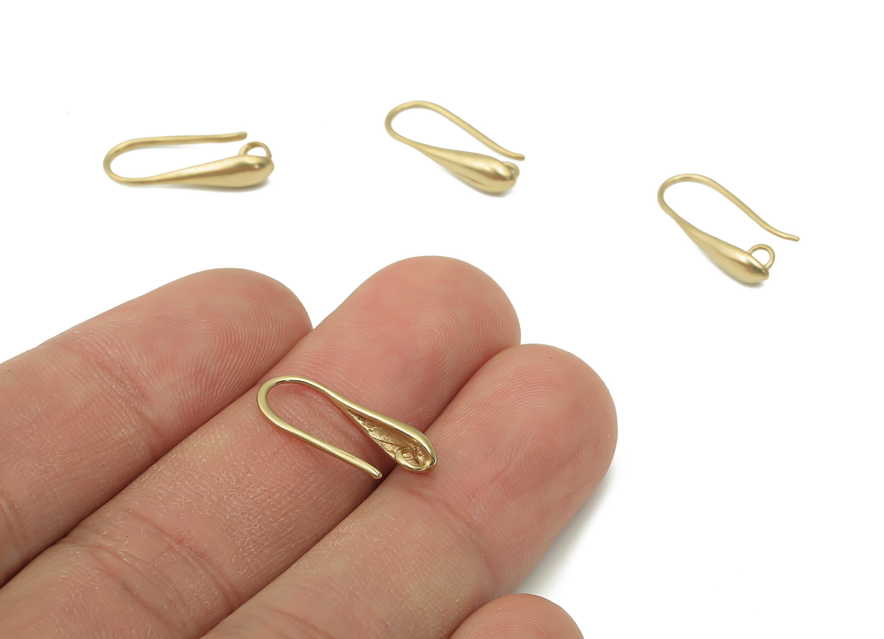 Brass Earrings Wires - Raw Brass U Earrings Hook - Earrings Findings - Brass U Hook Earring - 17.3x7.6x1.9mm - PP7397 - DOMEDBAZAAR