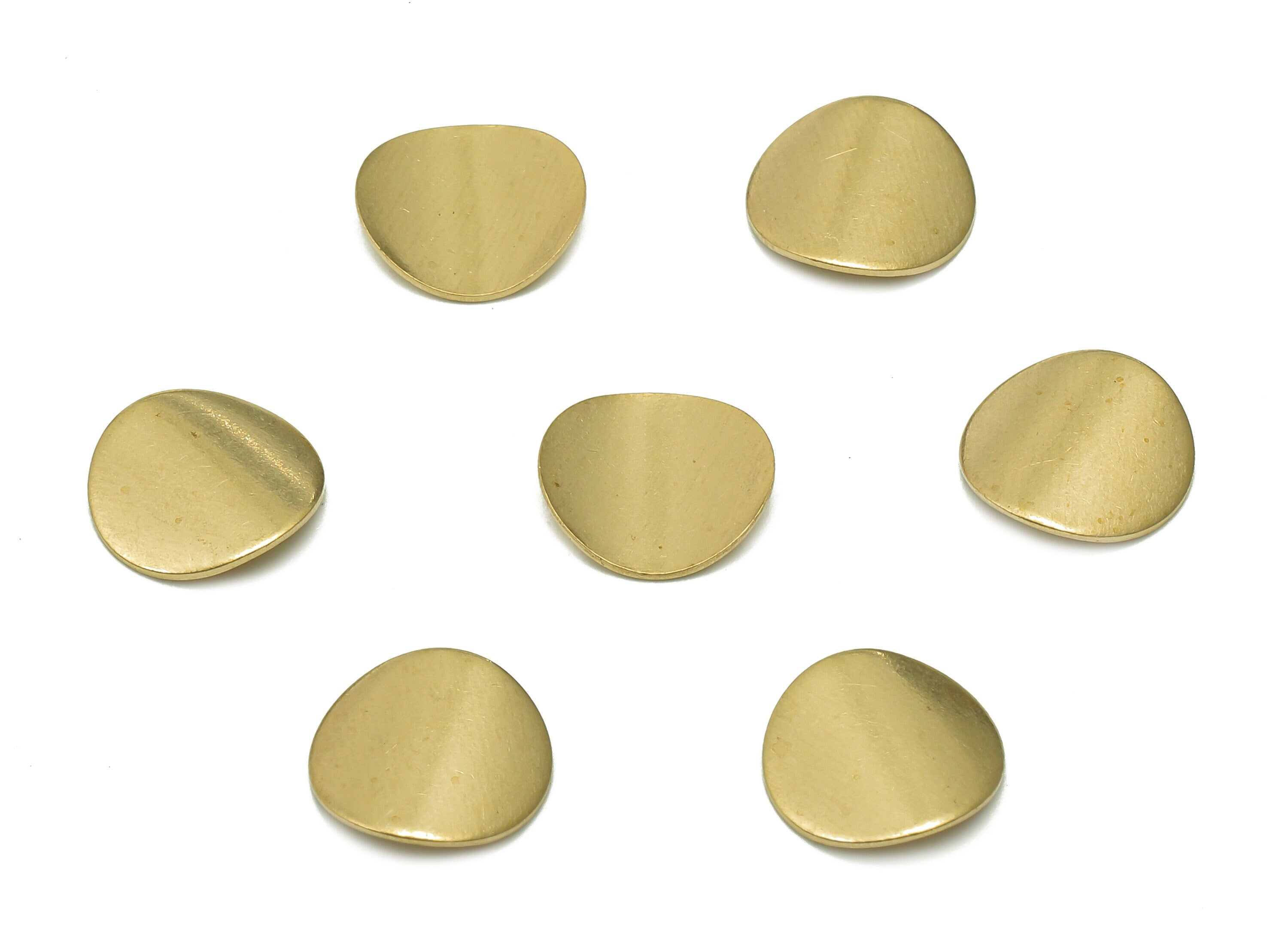 Brass Curved Round Earring - Raw Brass Mini Circle Earring - Mini Curved Circle Earring - Stamping Blanks - 10x10x0.6mm - PP8074 - DOMEDBAZAAR