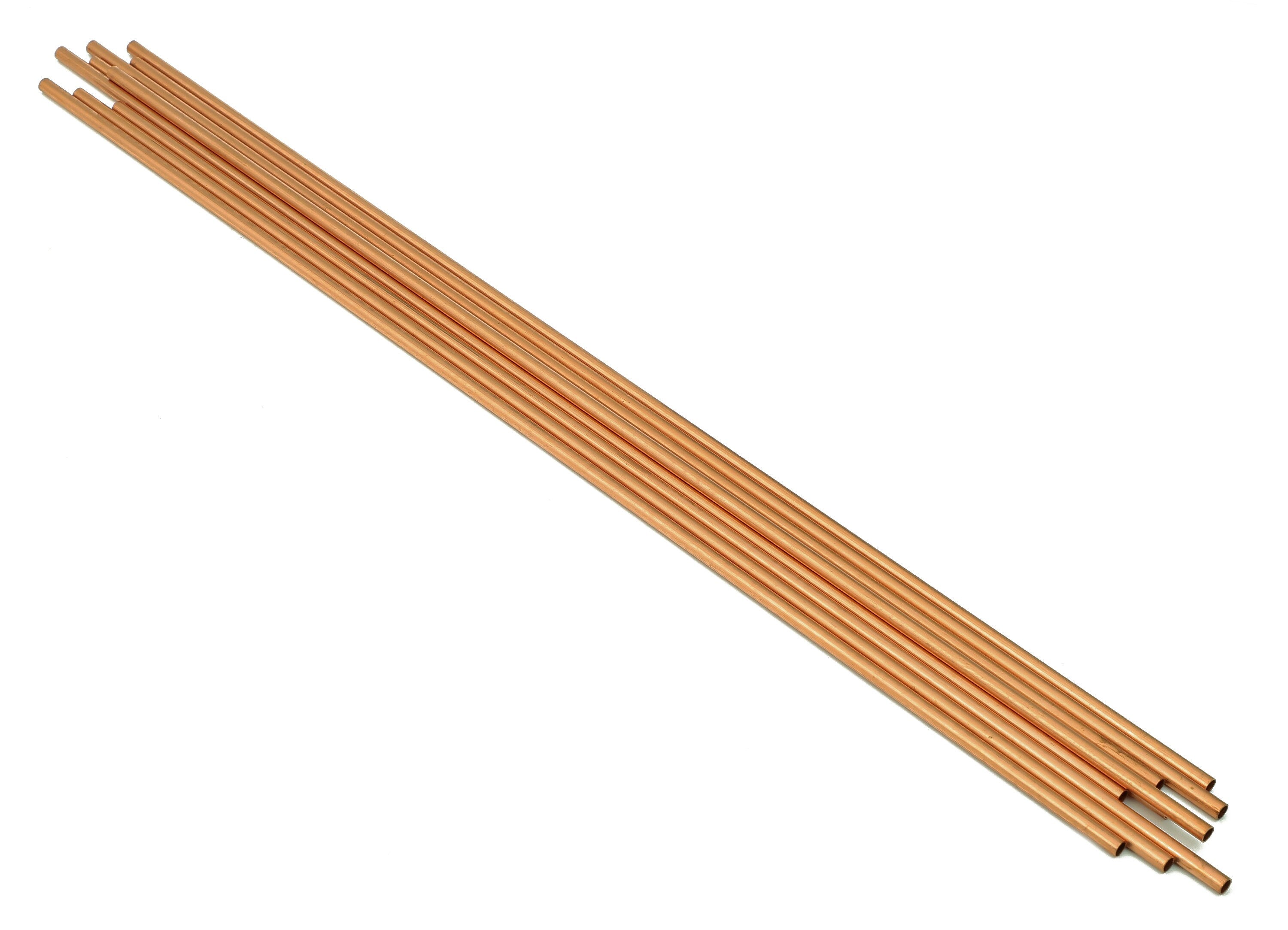 Copper Himmeli Tubes - Raw Copper Round Himmeli DIY Tube Beads - Circle Pipes for Geometric - For Air Plants - 3x0.2x275mm - PP8146-275 - DOMEDBAZAAR