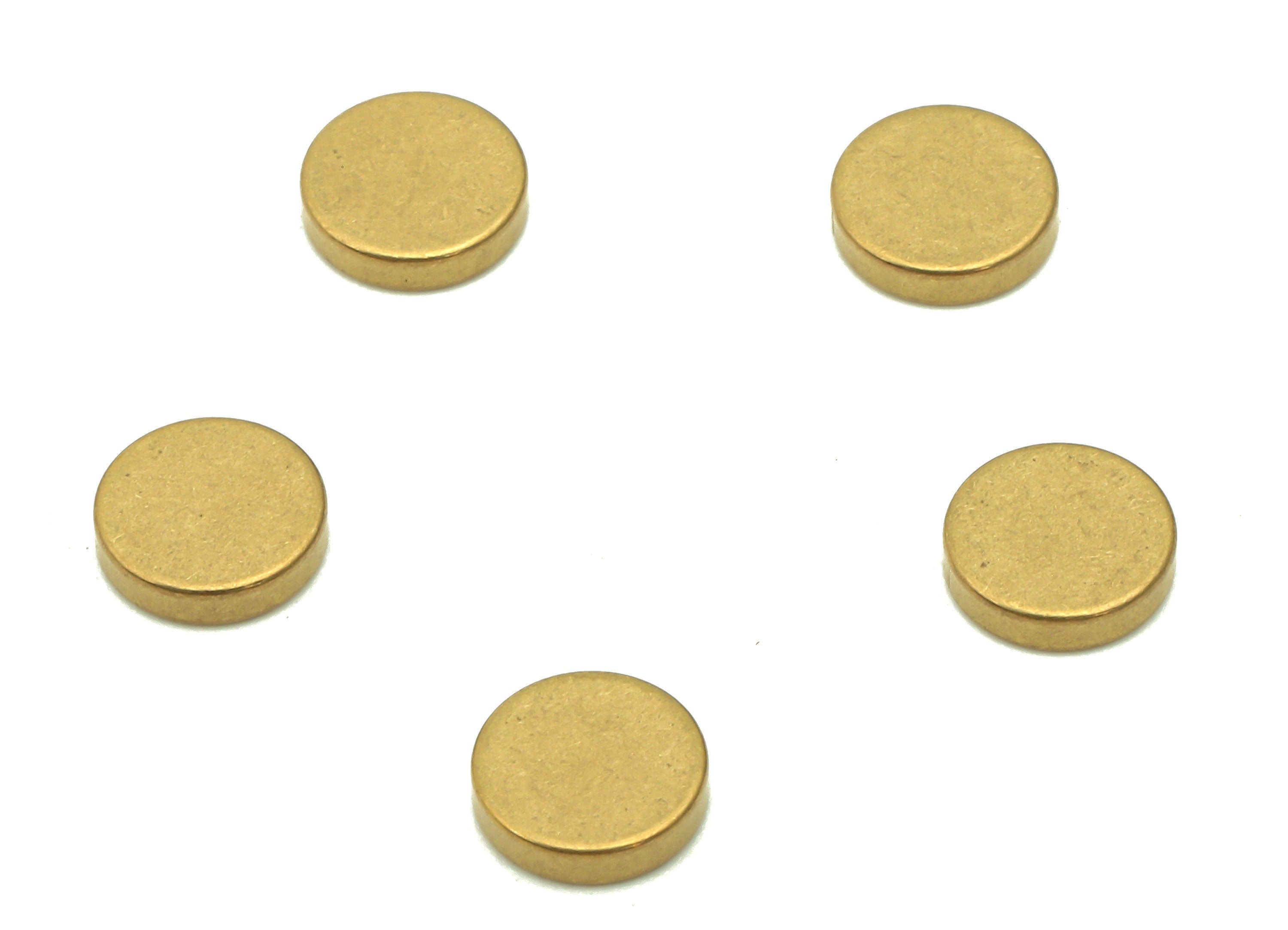 Brass Thick Round Earring - Raw Brass Mini Circle - Mini Thick Round Earring - Brass Stamping Blanks - 5.9x5.9x1.4mm - PP8068 - DOMEDBAZAAR