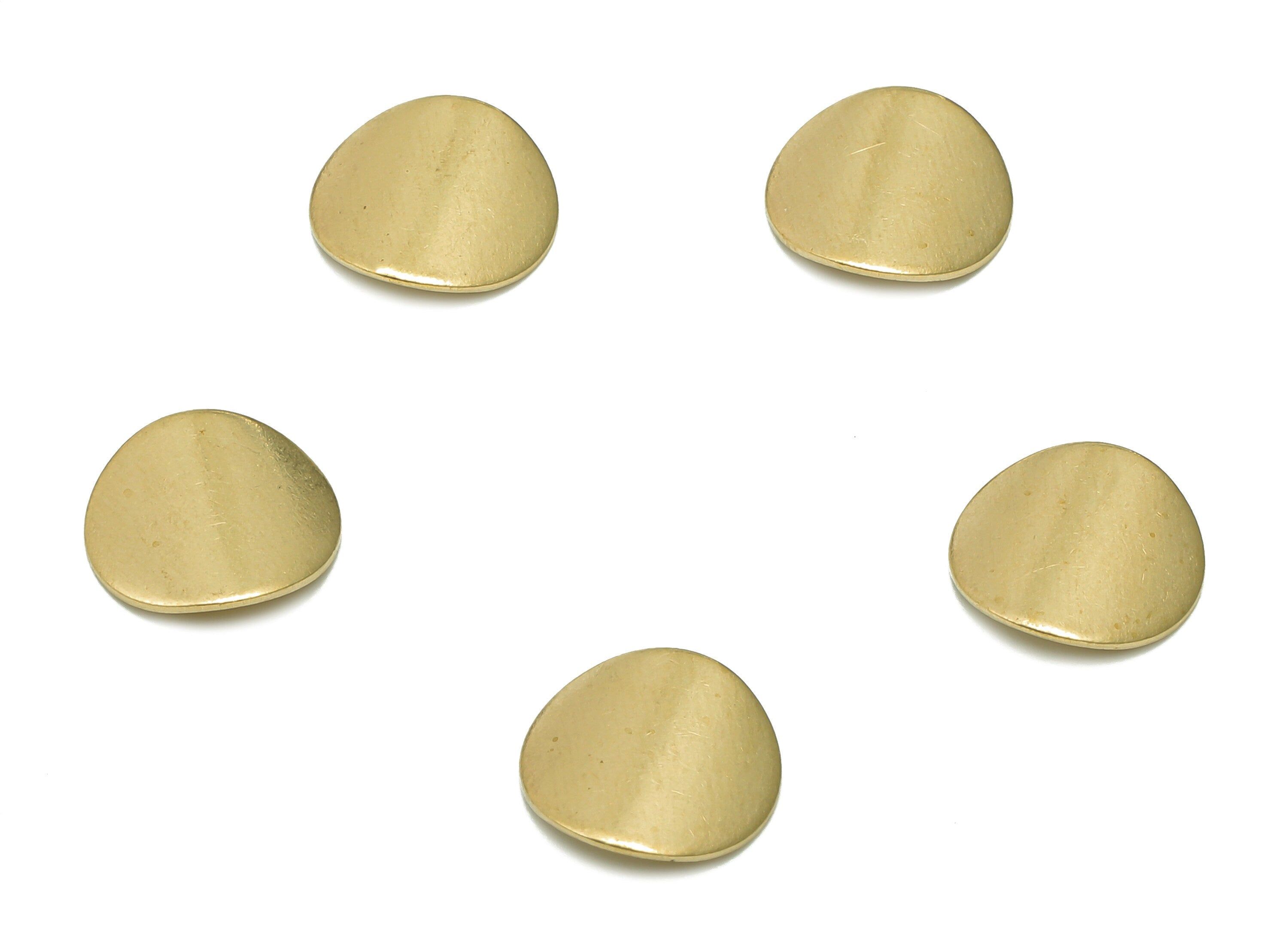 Brass Curved Round Earring - Raw Brass Mini Circle Earring - Mini Curved Circle Earring - Stamping Blanks - 10x10x0.6mm - PP8074 - DOMEDBAZAAR