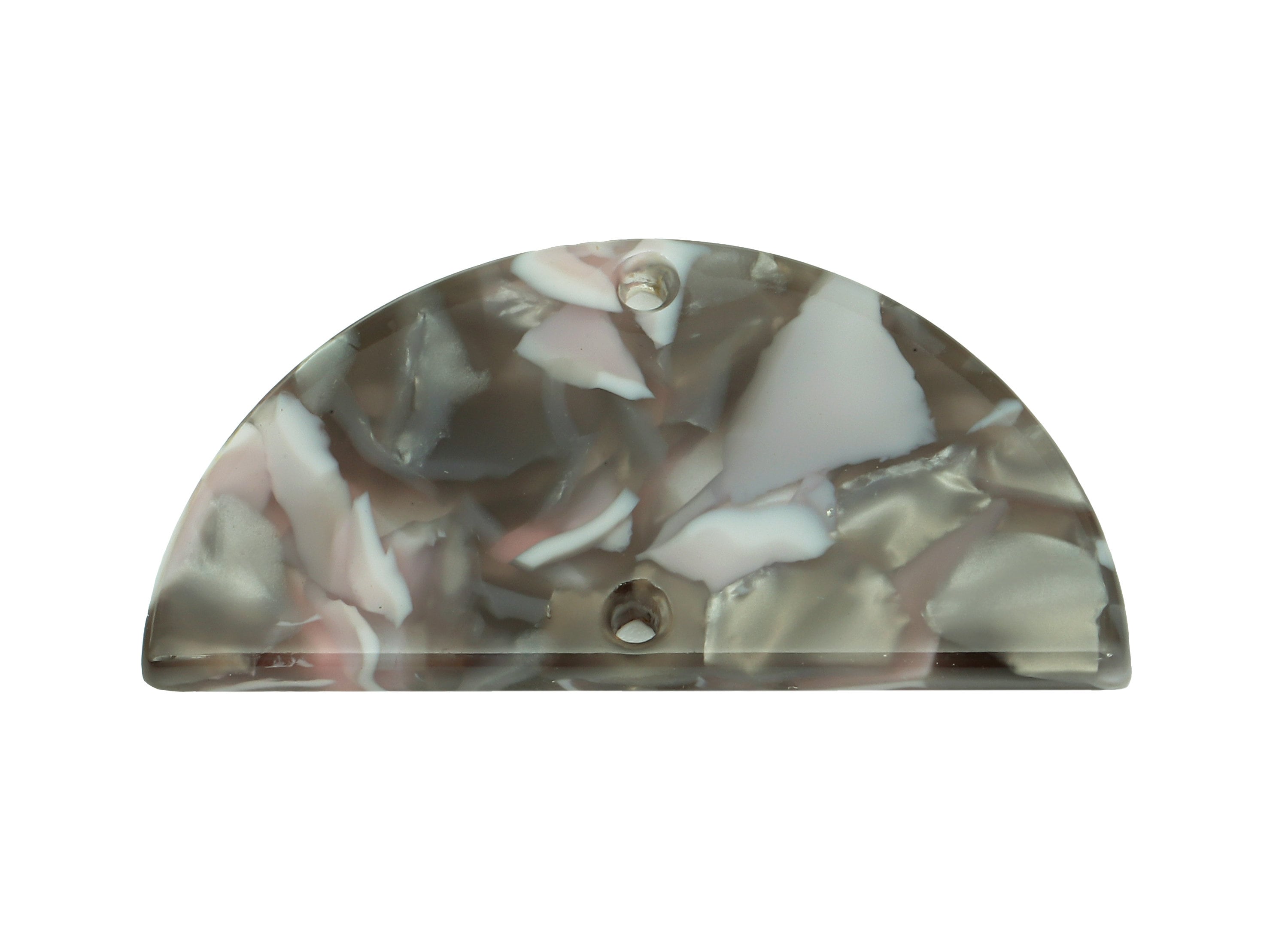 Acetate Semicircle Earring Connectors - Half Moon Charm With 2 Holes - Earring Findings - Color Code: A20 - 37.1x18.6x2.54mm - AC1794-A20 - DOMEDBAZAAR