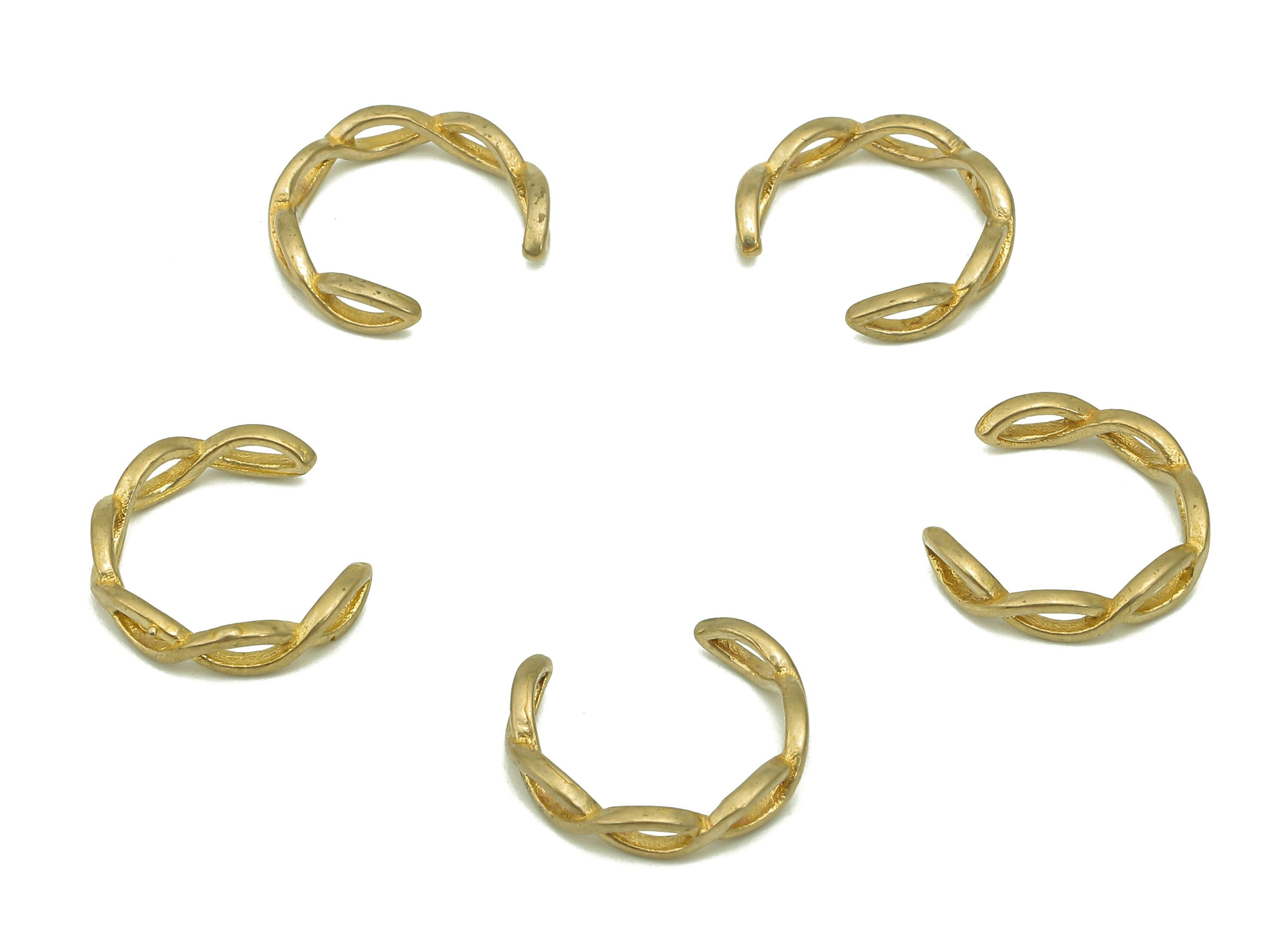 Brass Marquise Open Round C Ring - Raw Brass Circle Septum Ring - Hollow Hoop Piercing - Marquise Cartilage Charm - 11.6x11x0.9mm - PP8114 - DOMEDBAZAAR