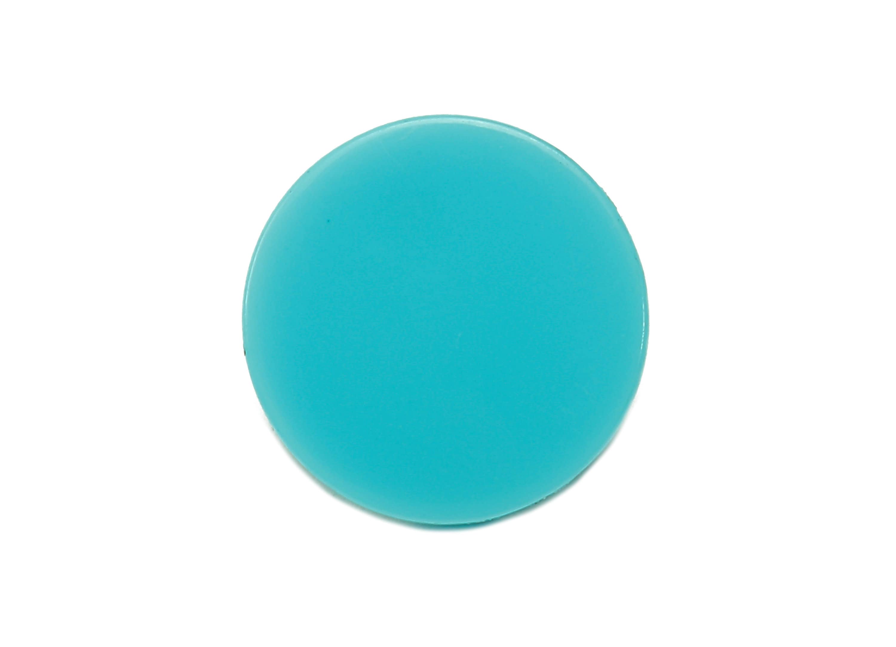 Acrylic Round Stud Earring - Blue Circle Earrings Post - 316 Stainless Steel Stud - Color Code: A838 - 14.27x14.25x2.4mm - AC2554-A838 - DOMEDBAZAAR