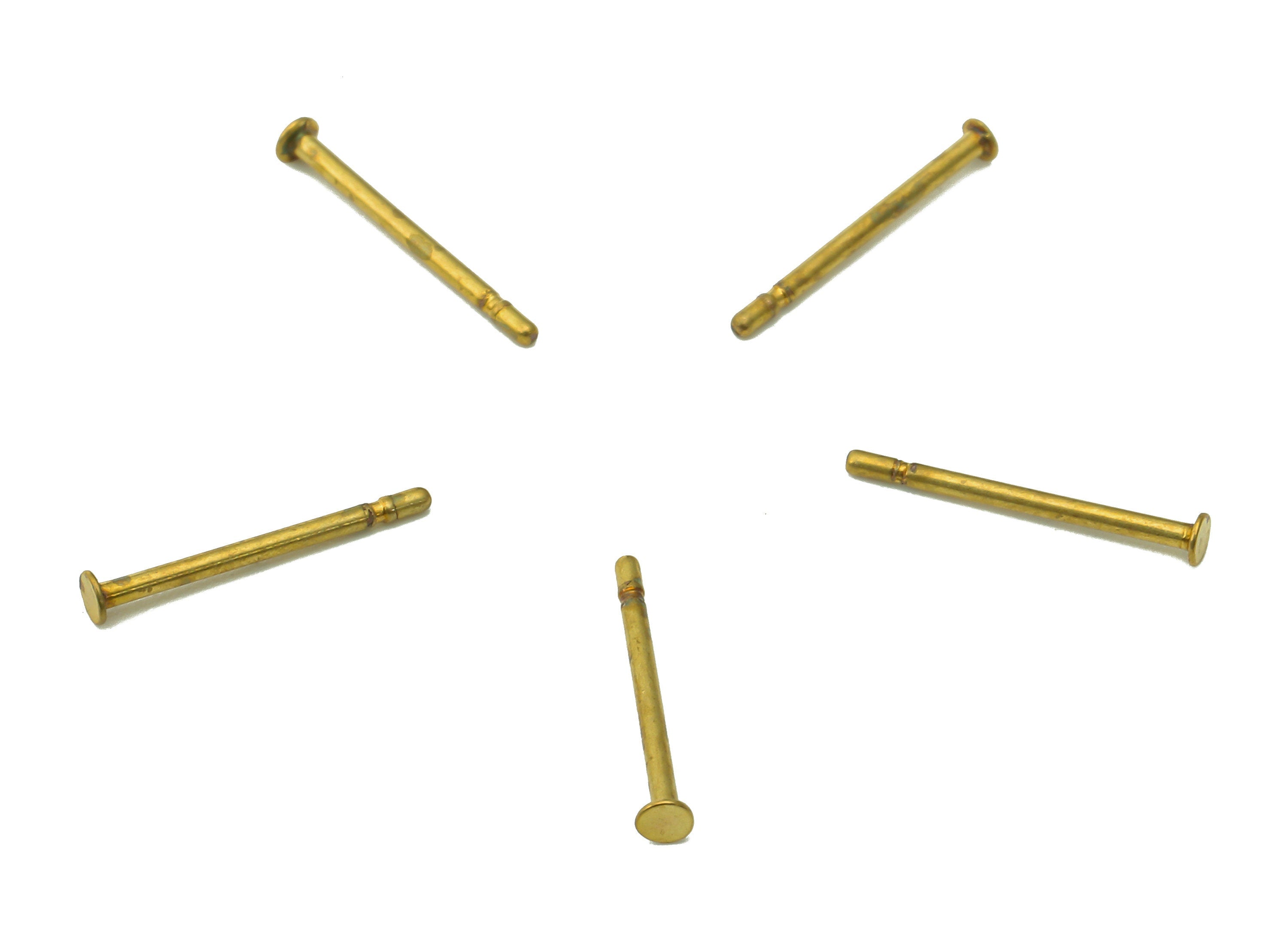 Brass Mini Pin Earring Posts - Raw Brass Tiny Pin Earring Stud - Mini Pin Brass Stud Earring - Earring Findings - 11.7x0.8x0.8mm - PP8071 - DOMEDBAZAAR