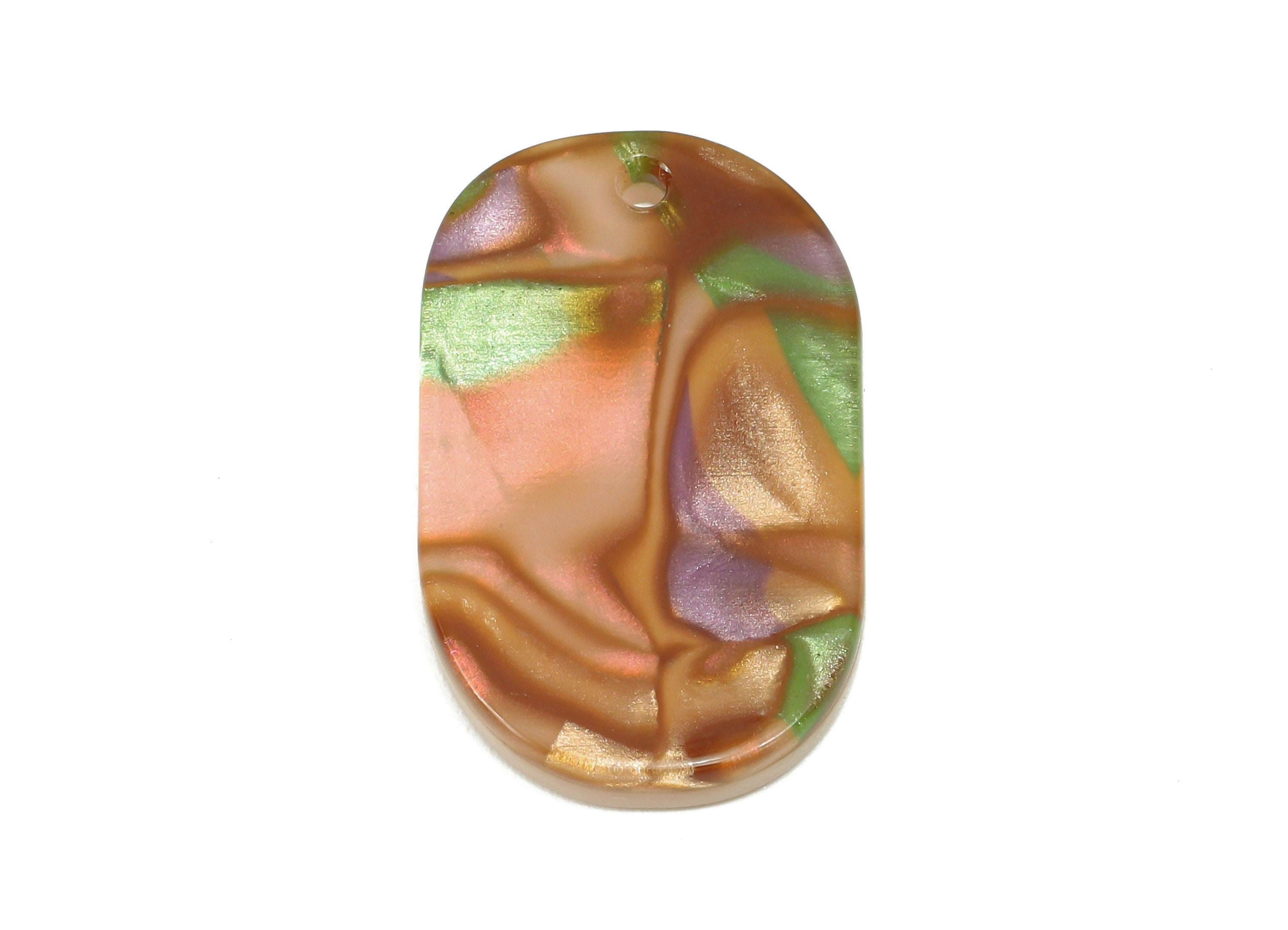 Acetate Oval Earrings Charms - Acetate Oval Earring - Oval Pendant - Earring Findings - Color Code: A289 - 27.5x16.6x2.7mm - AC1158-A289 - DOMEDBAZAAR