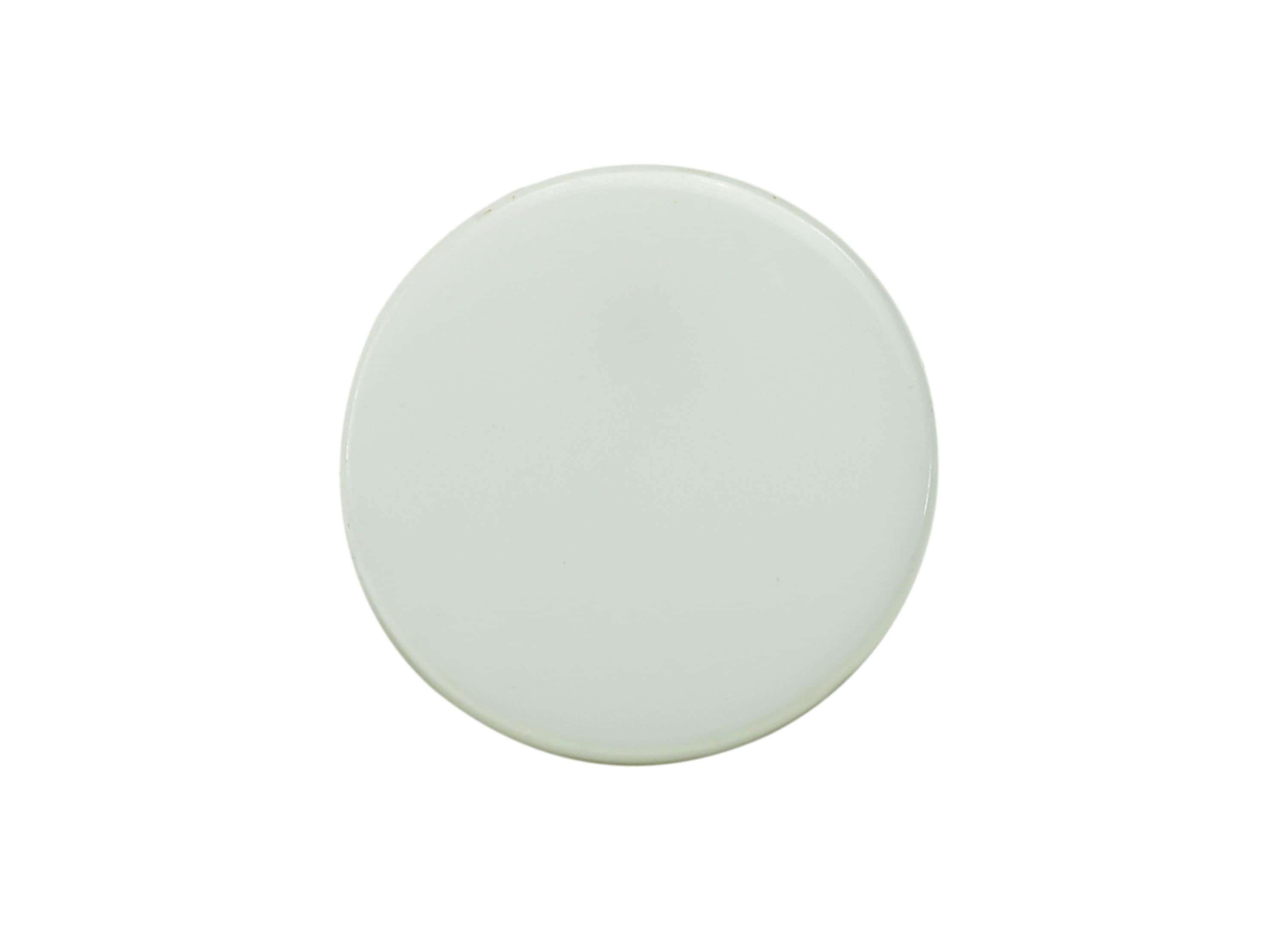 Acrylic Round Stud Earring - White Circle Earrings Post - 316 Stainless Steel Stud - Color Code: A840 - 14.20x14.16x2.16mm - AC2554-A840 - DOMEDBAZAAR