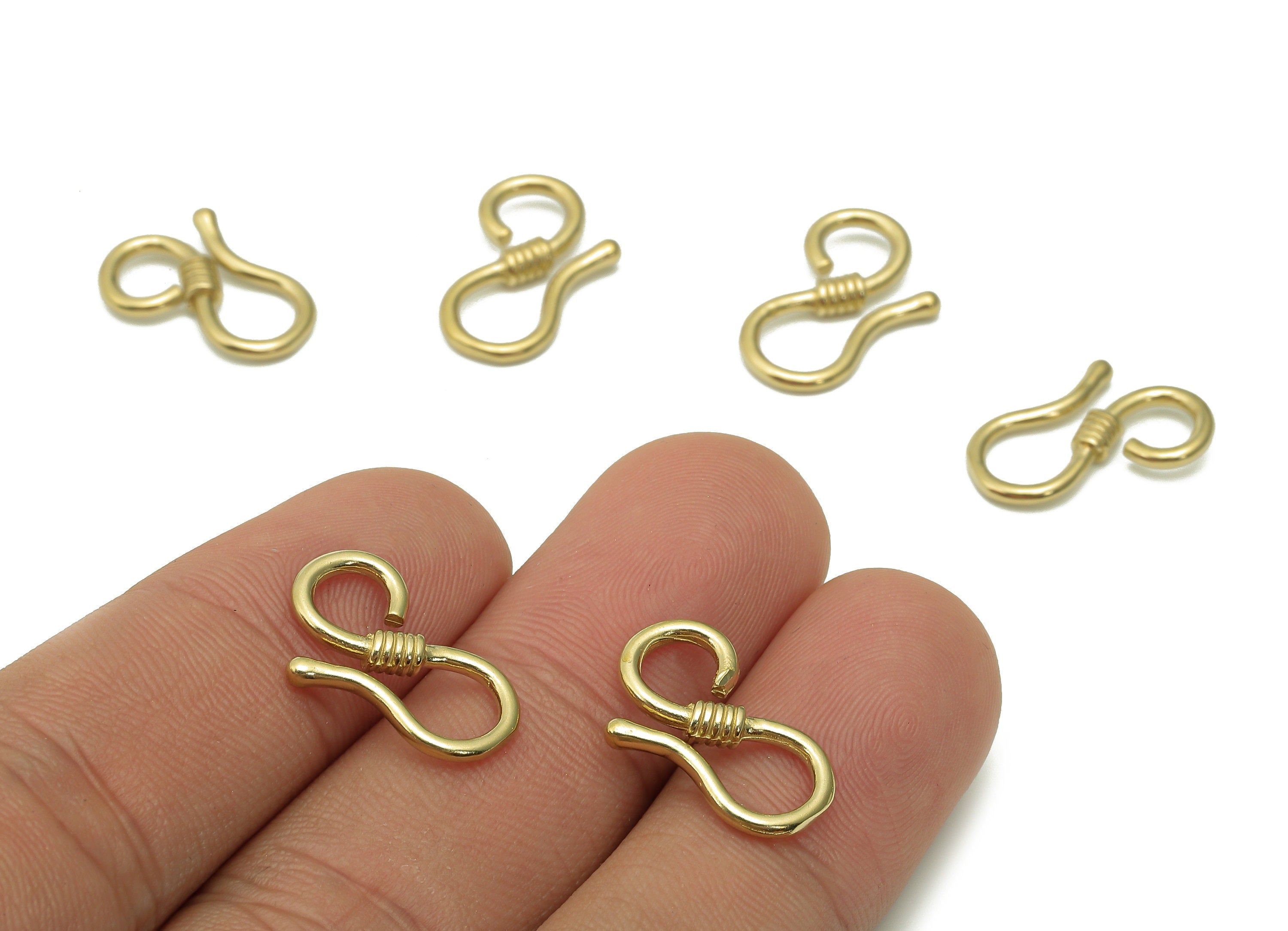 Brass S Earring Connector - Raw Brass S Earring Wire - Brass Wire - Connector Charm - 18x11.8x1.8mm - PP8003 - DOMEDBAZAAR