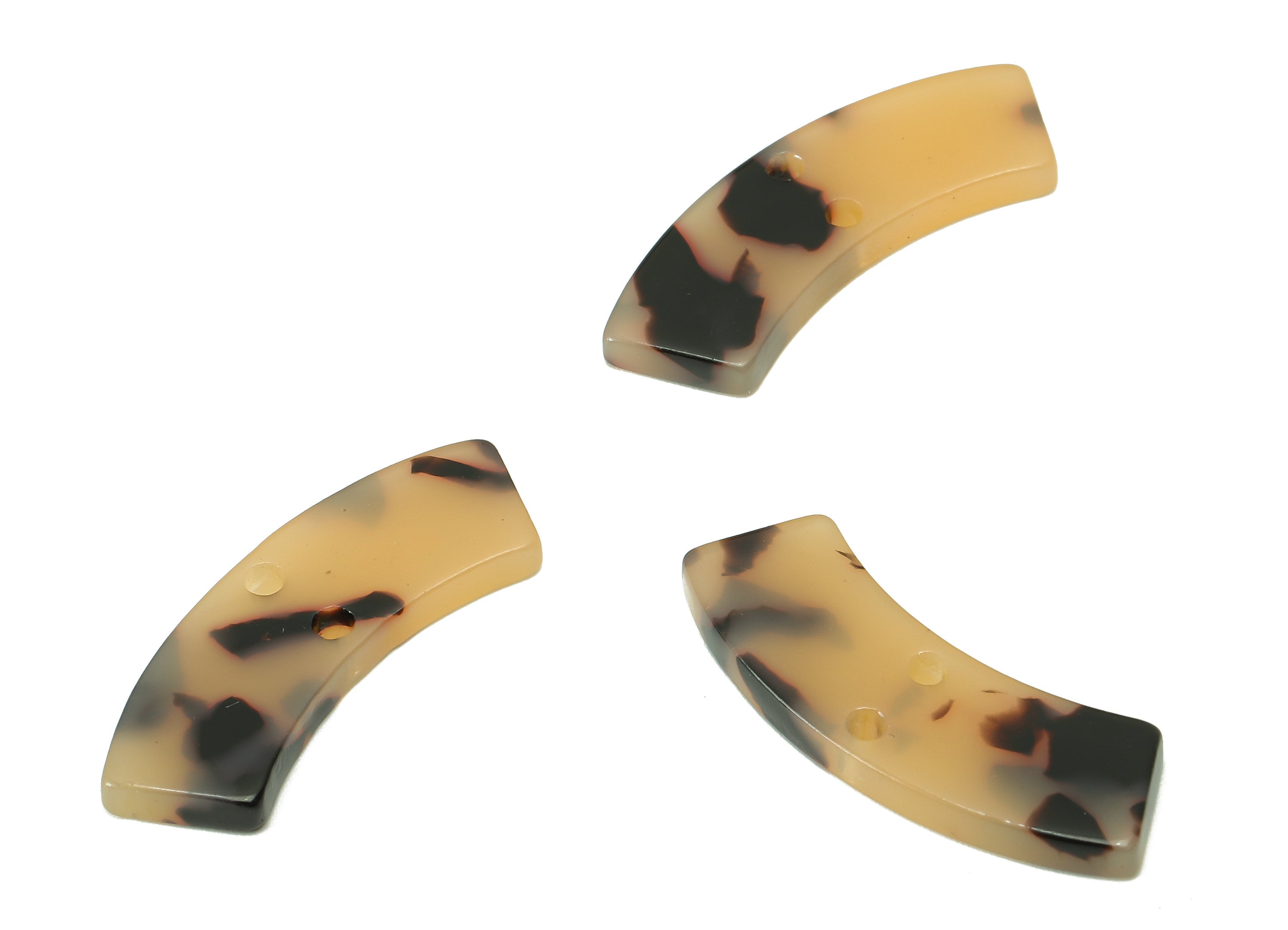 Acrylic Connectors - Acrylic Tortoise Shell Earrings - Earrings and Necklace Connectors - 2 Holes - Color Code: A07 - 29x8.8x3mm -AC1557-A10 - DOMEDBAZAAR