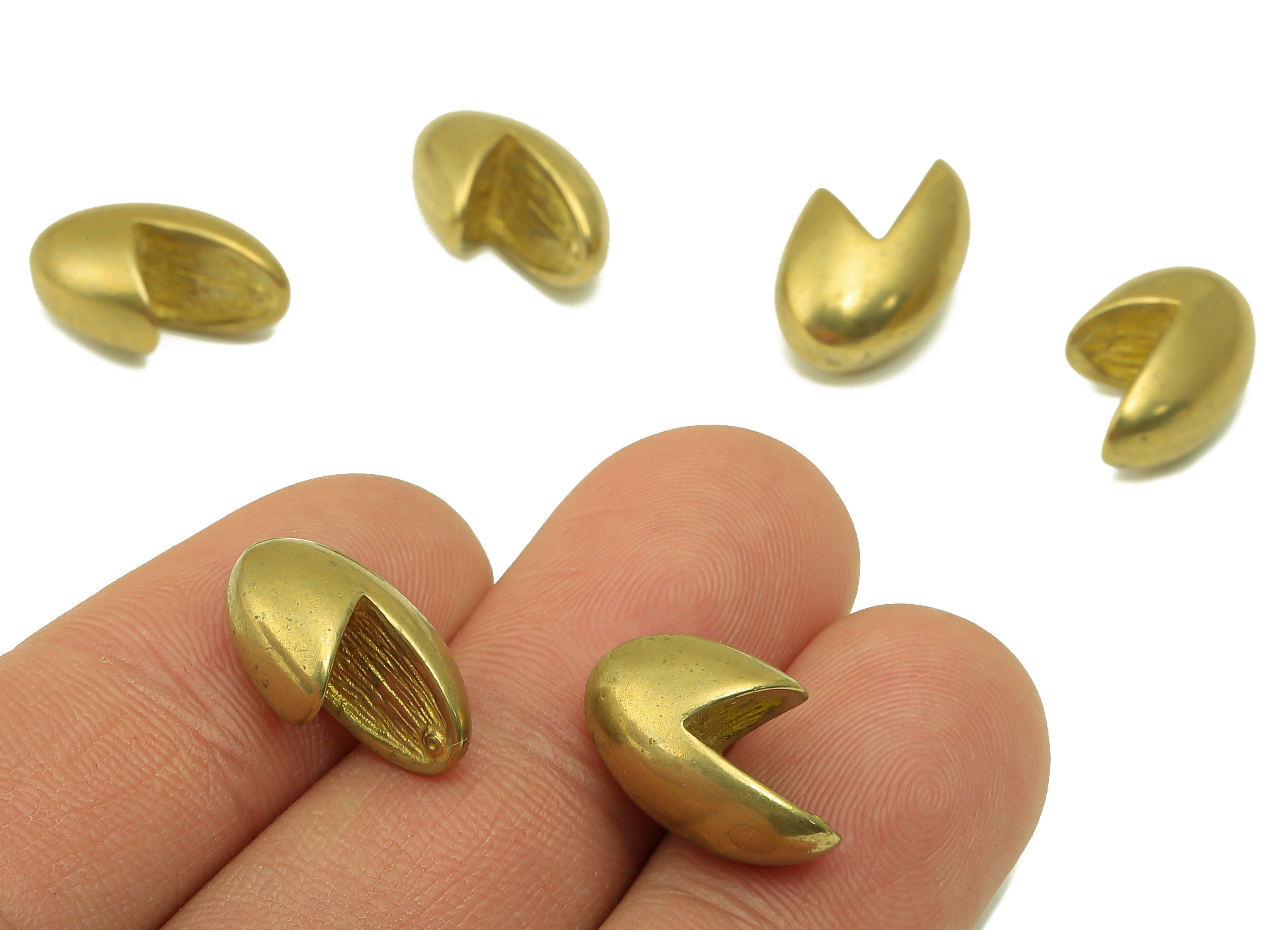 Brass Gold Plated Irregular Earrings - Brass Earring for Pearl - Brass Melting Earring - Jewelry Making - 16.46 x 10.6 x 10.6mm - PP7647 - DOMEDBAZAAR