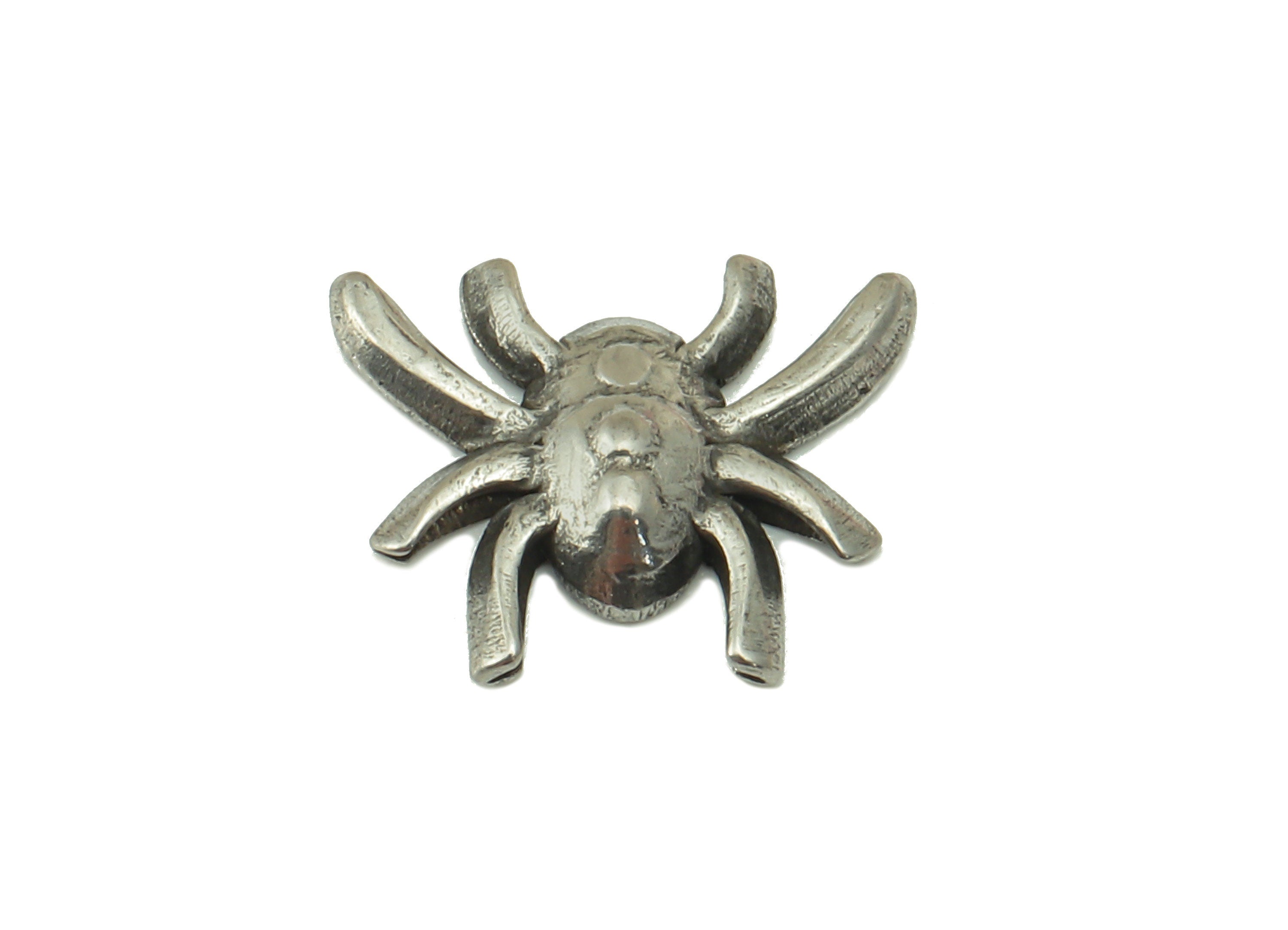 Stainless Steel Spider Earring Charm - Steel Mini Spider Charm - 304 Stainless Steel -Steel Animal Charm -10.41x 12.72 x 1.87mm - SS1456 - DOMEDBAZAAR