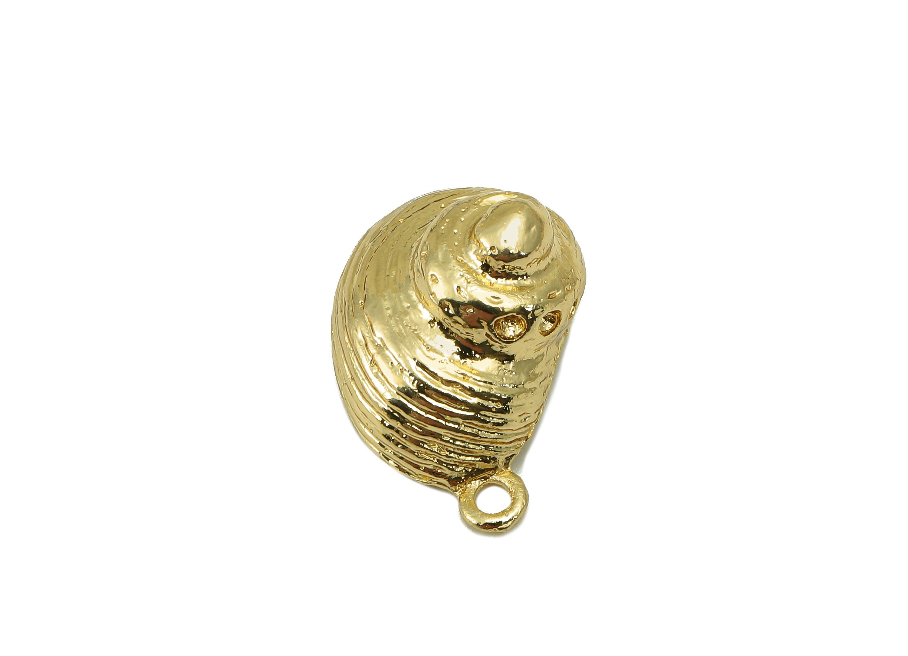 Alloy Conch Charms - Gold Cone Seashell Charm -Alloy Seashell Pendant - Zinc Alloy Cone Seashell- KC Gold Tone Plated -21x13x 3.19mm- ZZ2046 - DOMEDBAZAAR