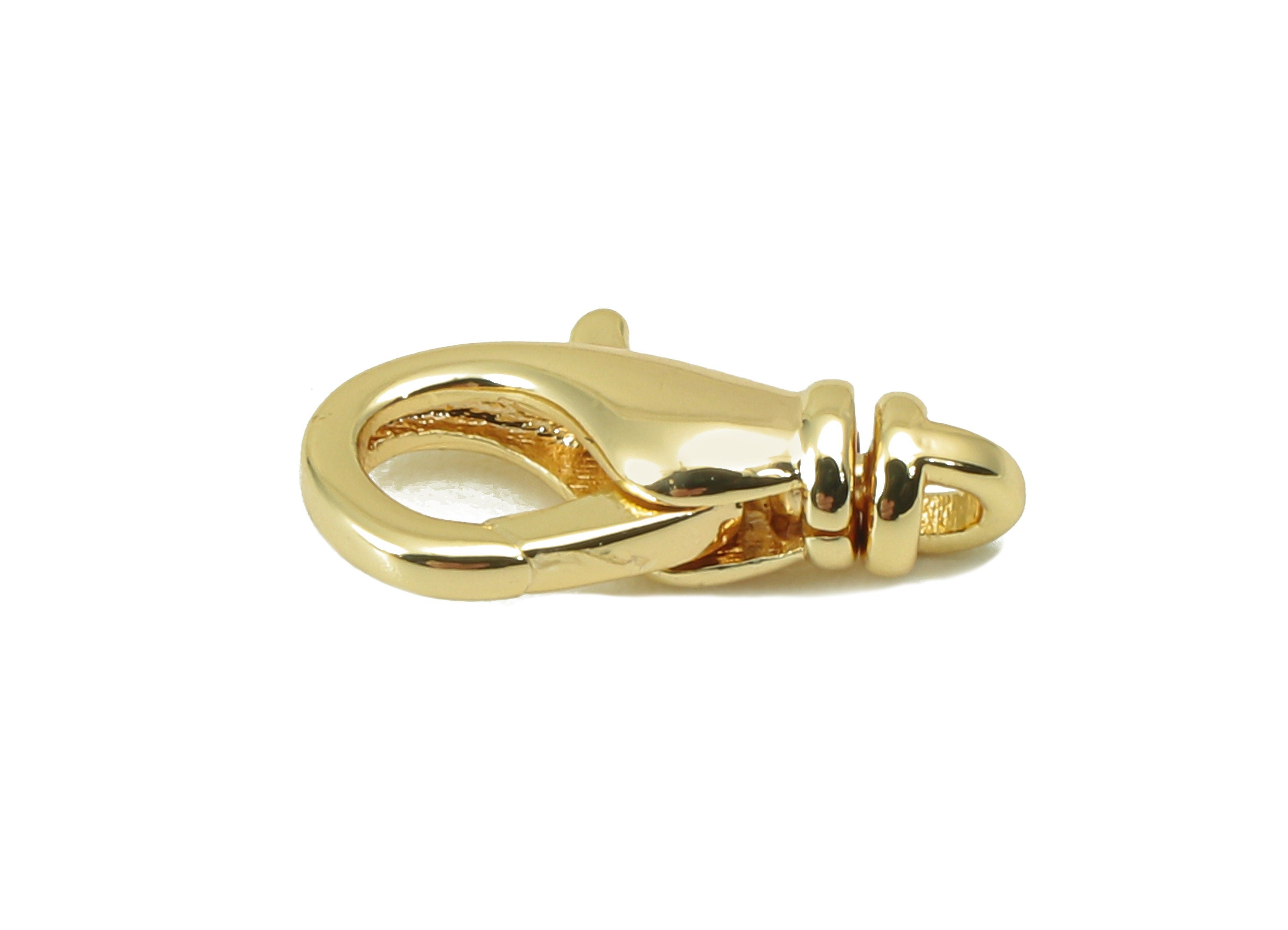 Brass Lobster Claw Clasps - Brass Parrot Clasp -Jewelry Supplies -For Necklace - 18K Real Gold Plating - 12.08x 6x 3.13mm - RGP6037 - DOMEDBAZAAR