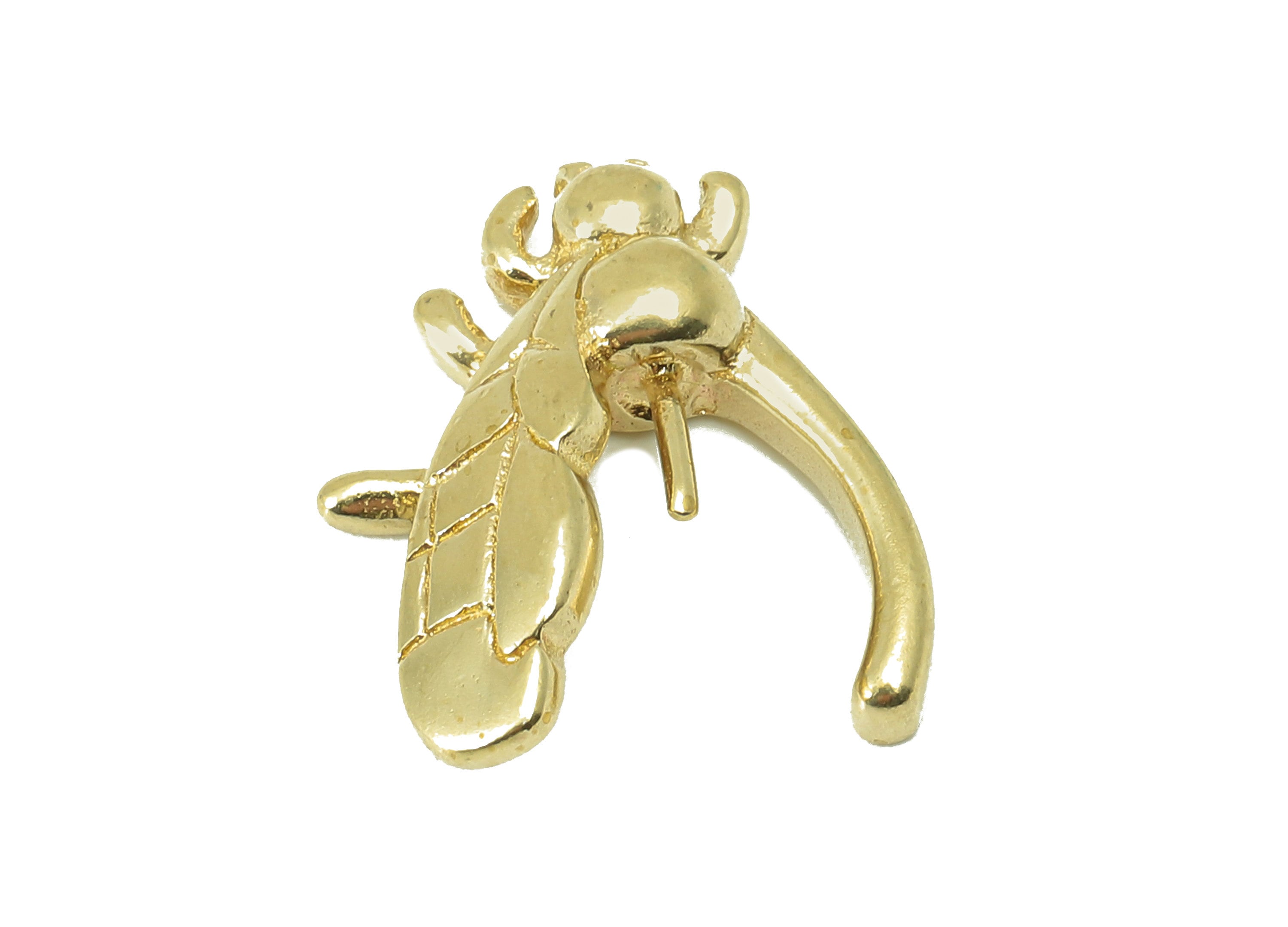 Brass Fly Insect Charms - Raw Brass Insect Charm -DIY For Jewelry Making-19 x 17 x4.25mm- PP8266 - DOMEDBAZAAR
